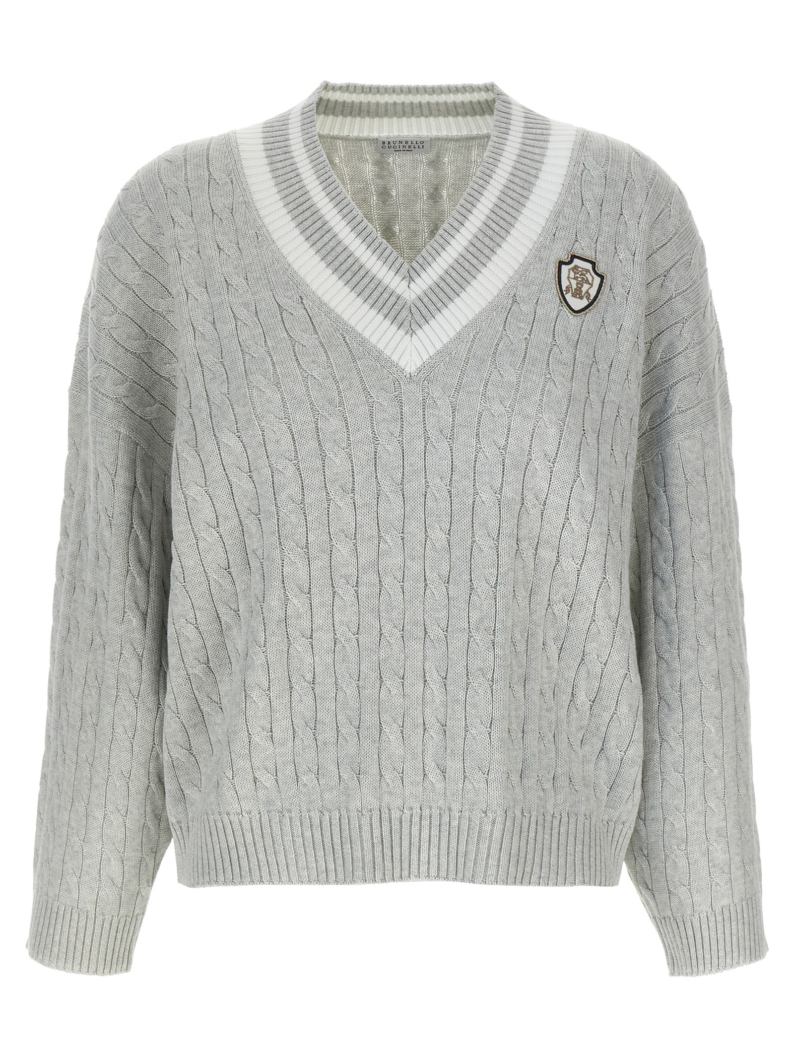 Cotton cable knit sweater