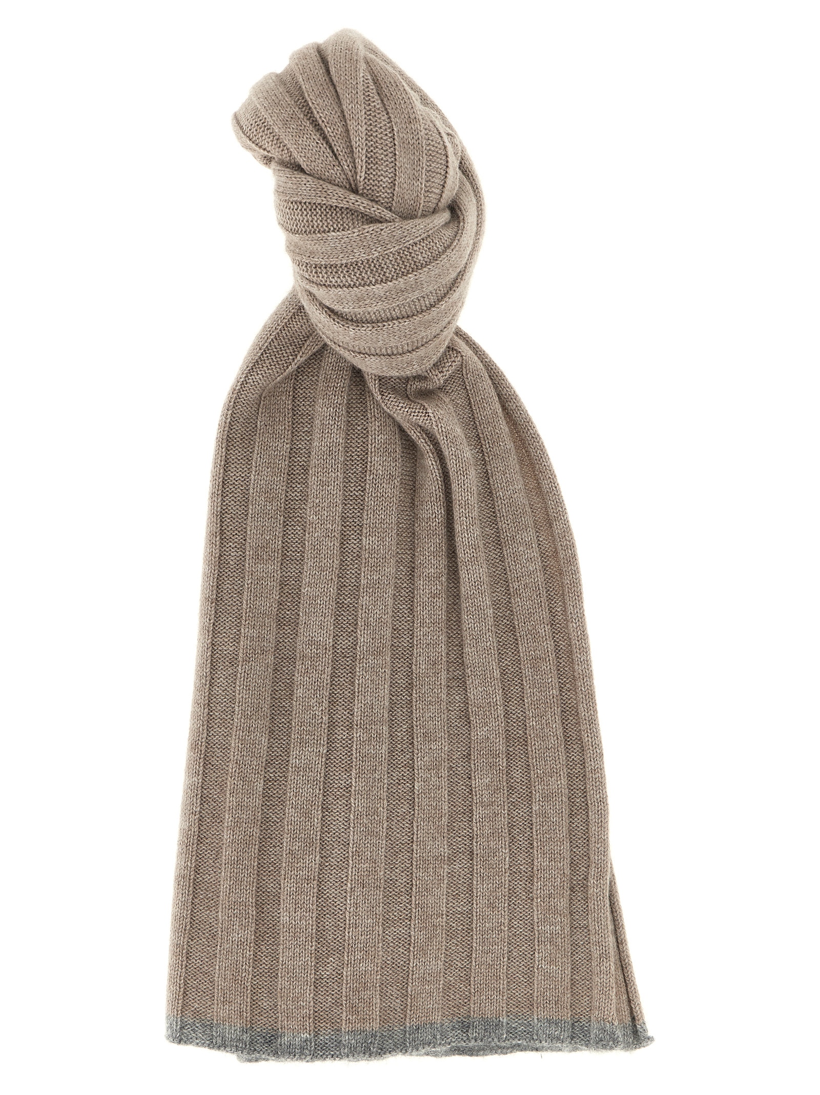 Ribbed cashmere scarf