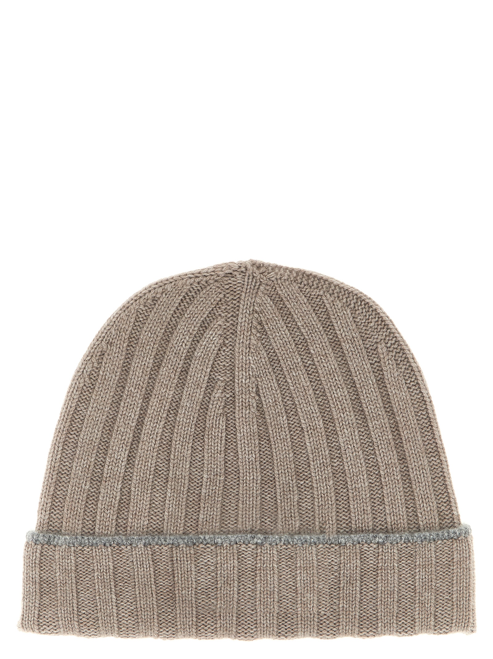 Cashmere turn-up beanie