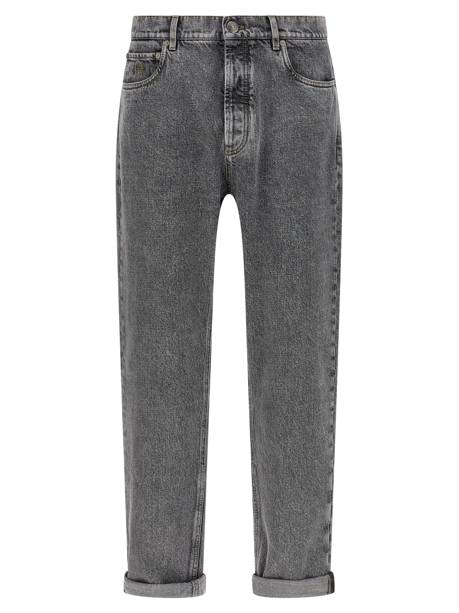 'Greyscale' denim jeans