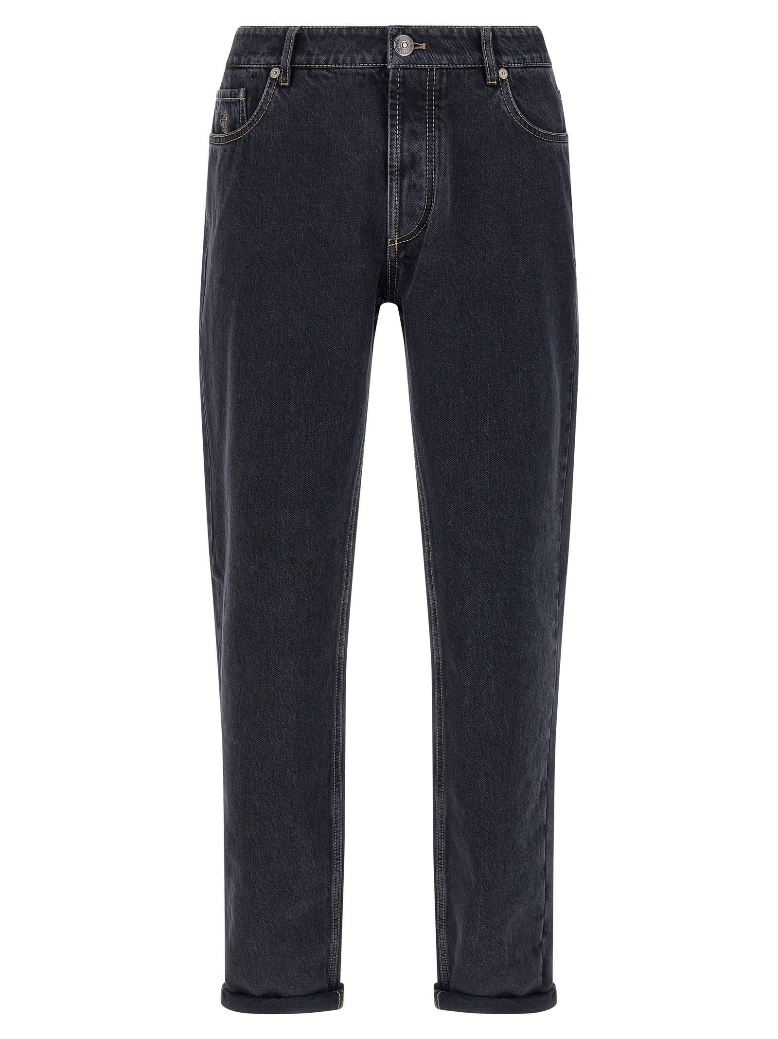 Garment-dyed jeans