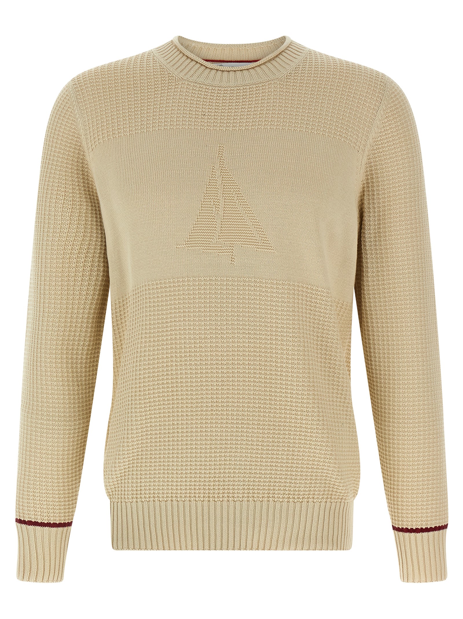Waffle stitch cotton sweater