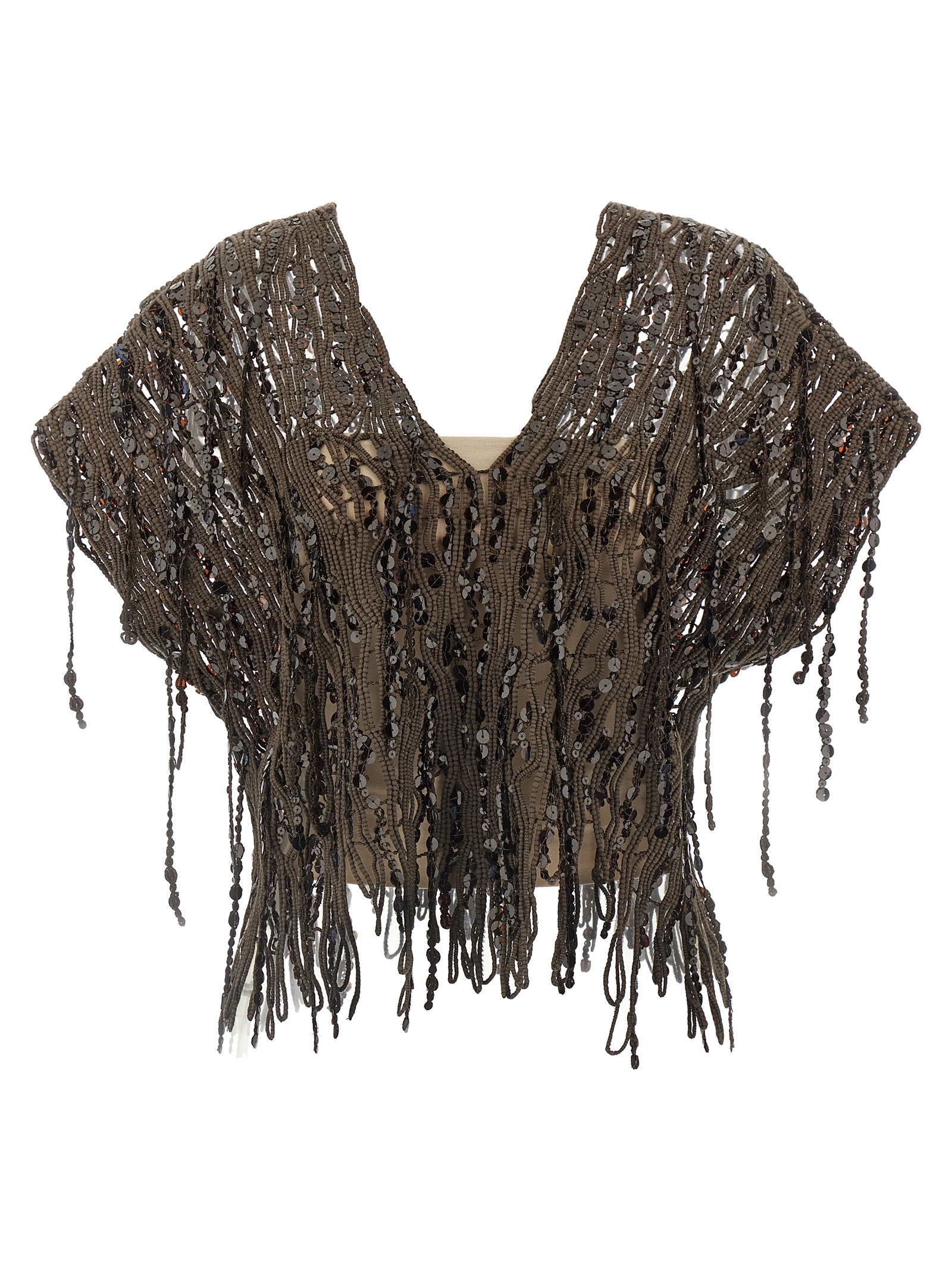 'Dazzling Abstract Embroidery' top