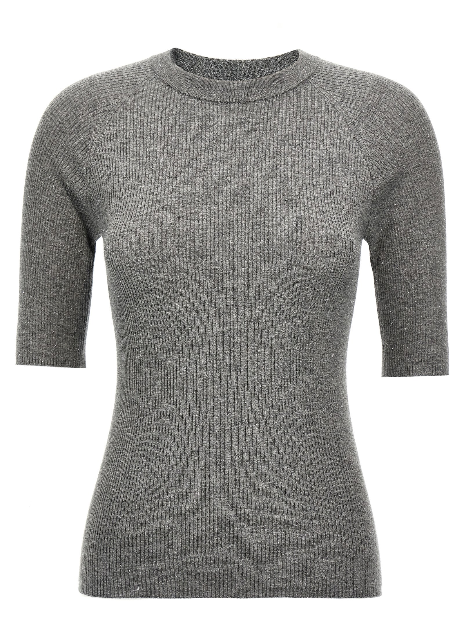 Lurex ribbed sweater