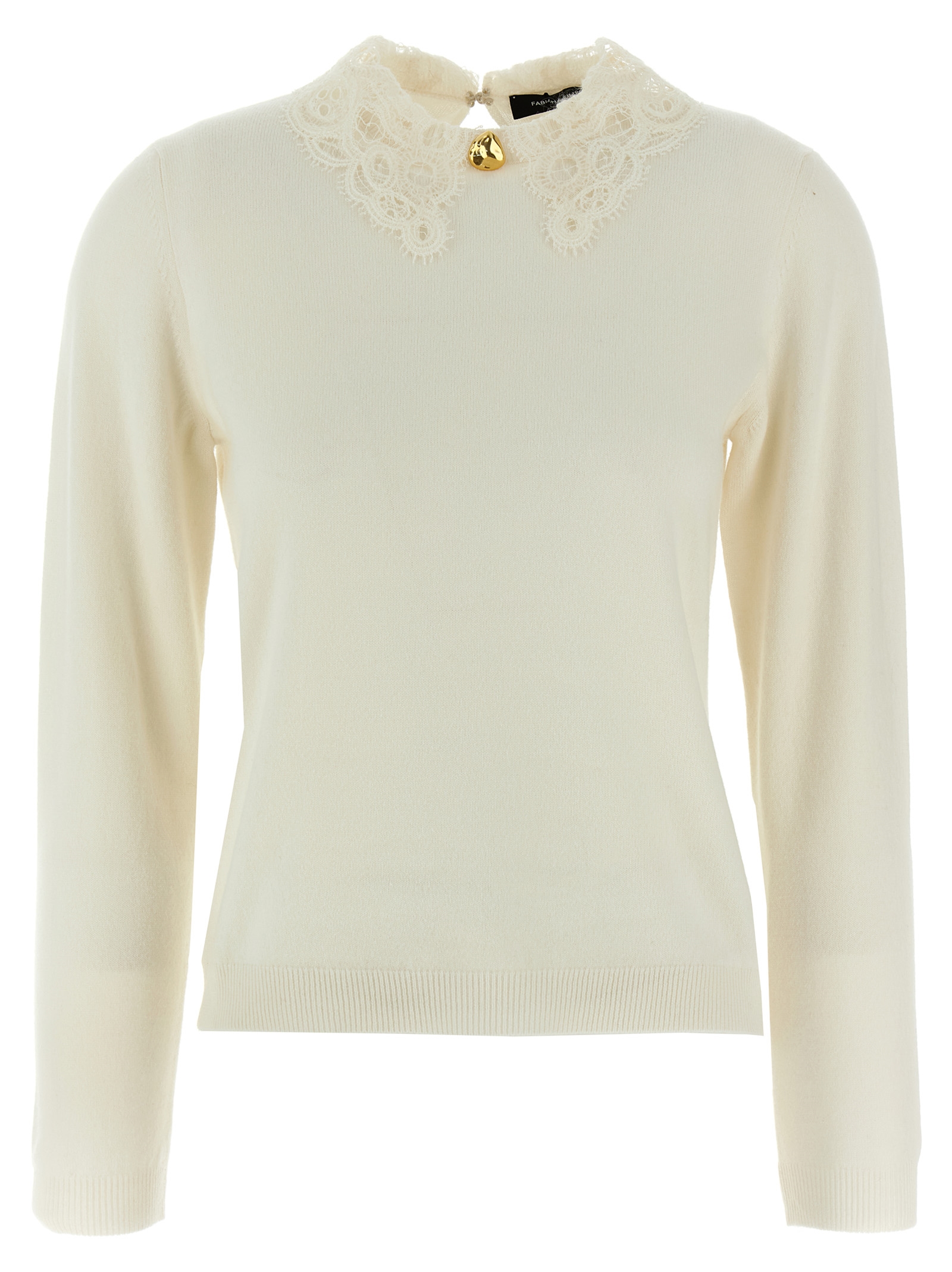 Lace neck sweater