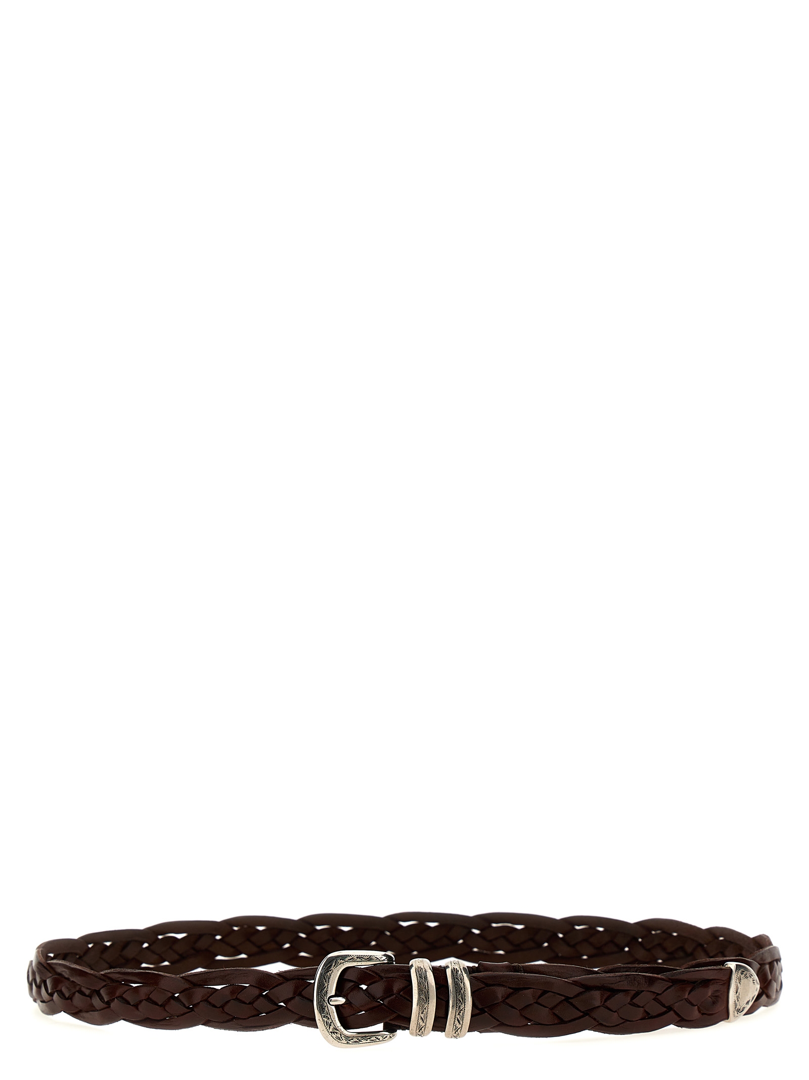 Buckle engravings woven belt