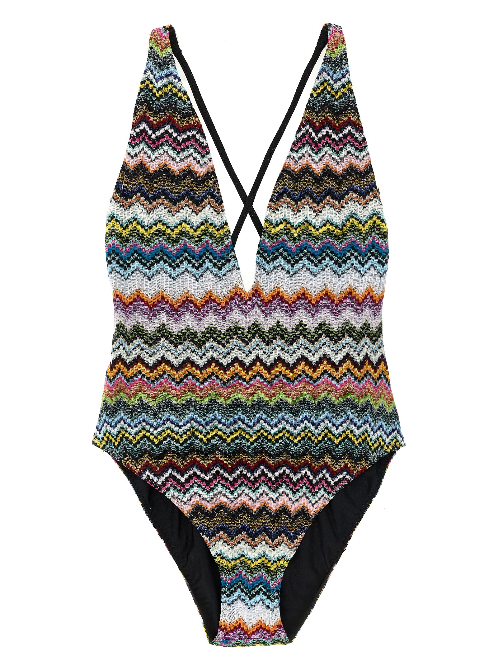 Zigzag one-piece swimsuit