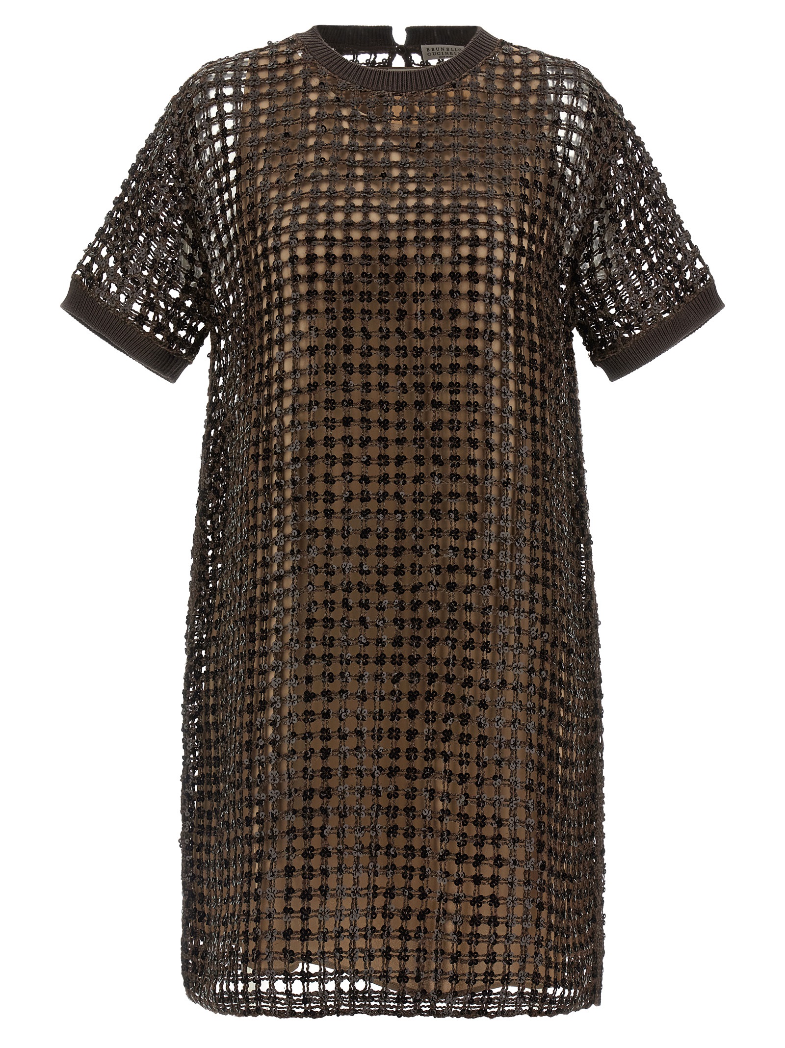 Sequin mesh dress