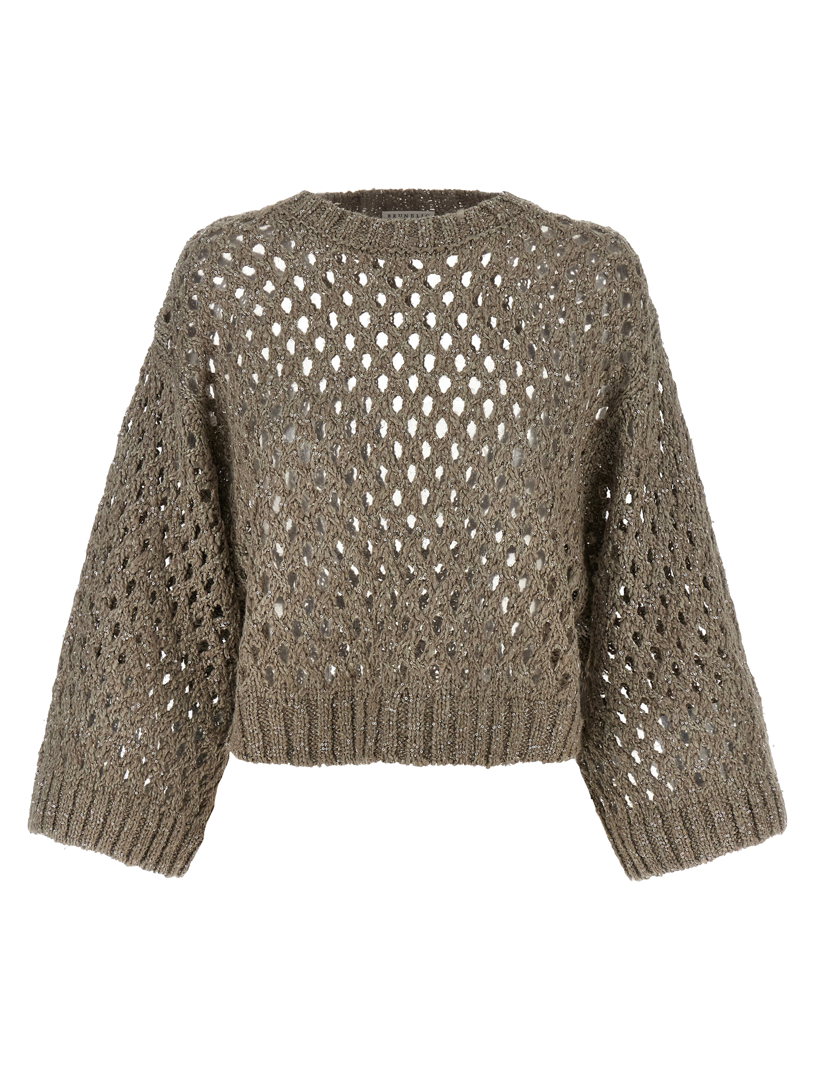 'Rustic Dazzling Net' cropped sweater