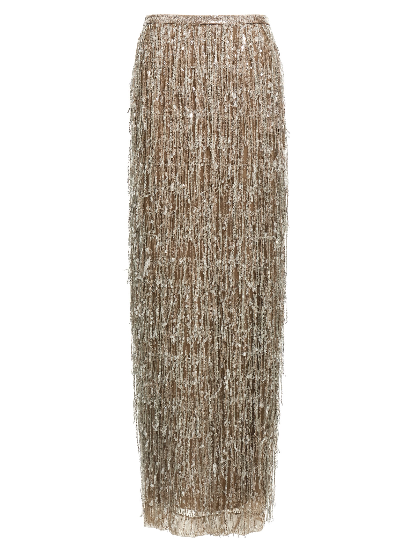 Sequin fringed skirt