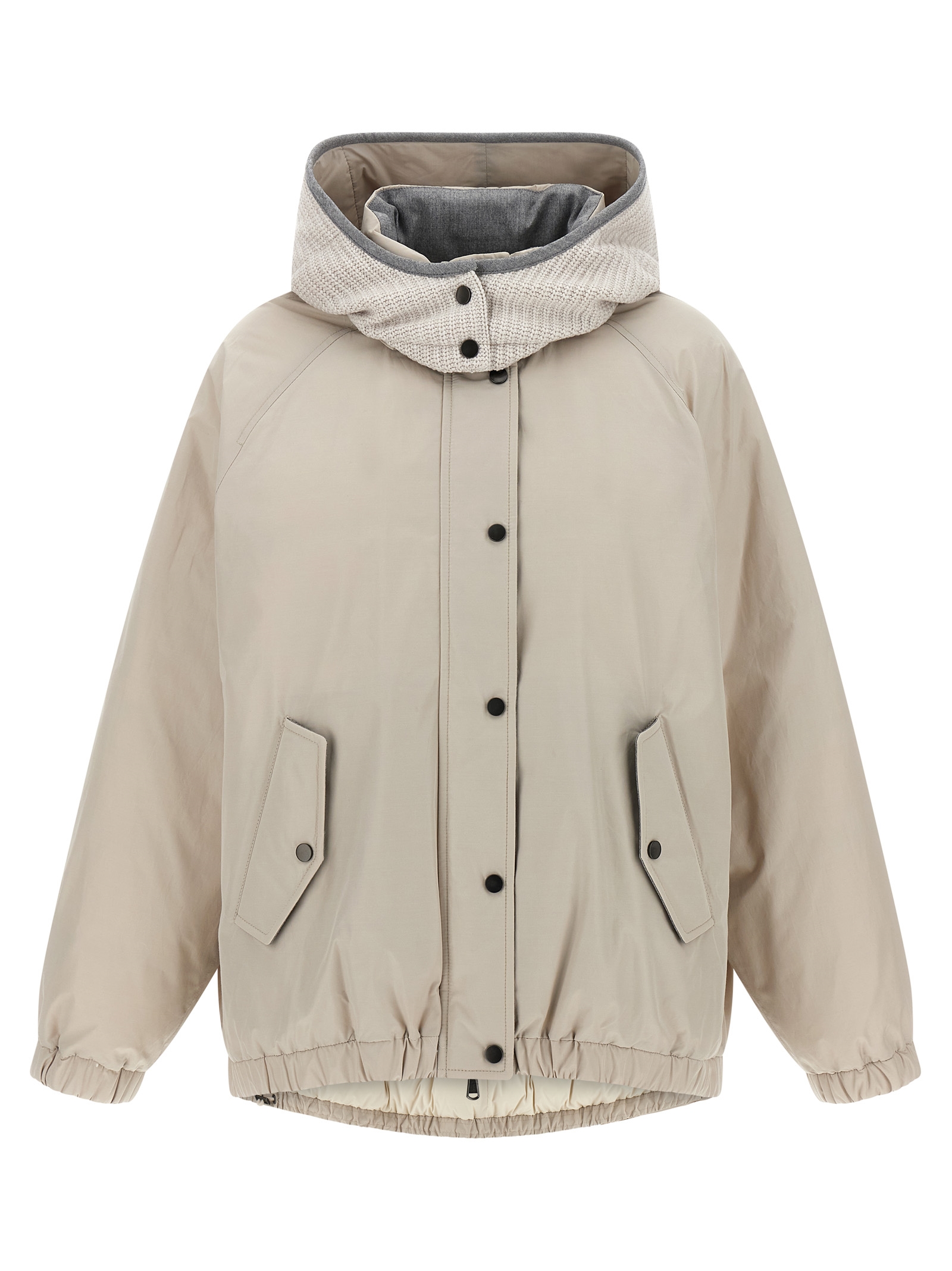 Hooded down jacket