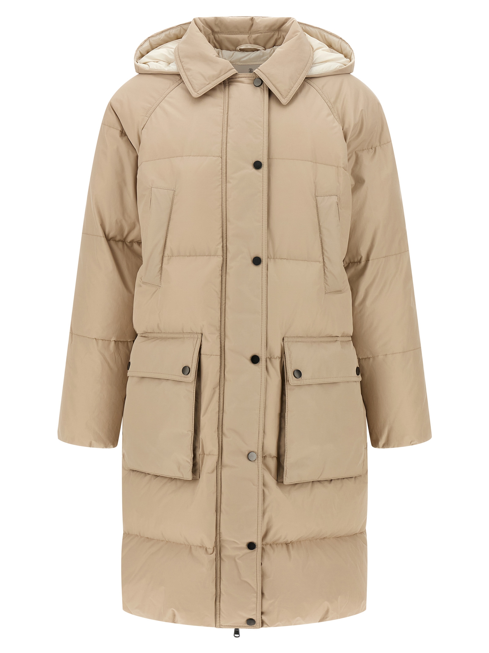 'Shiny Zipper Pull' down jacket