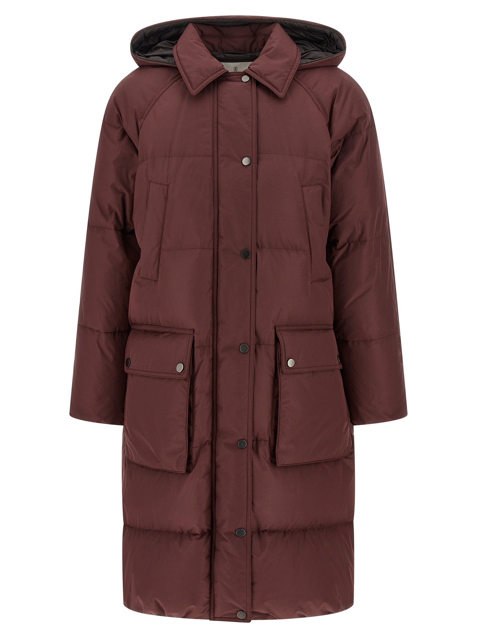 'Shiny Zipper Pull' down jacket