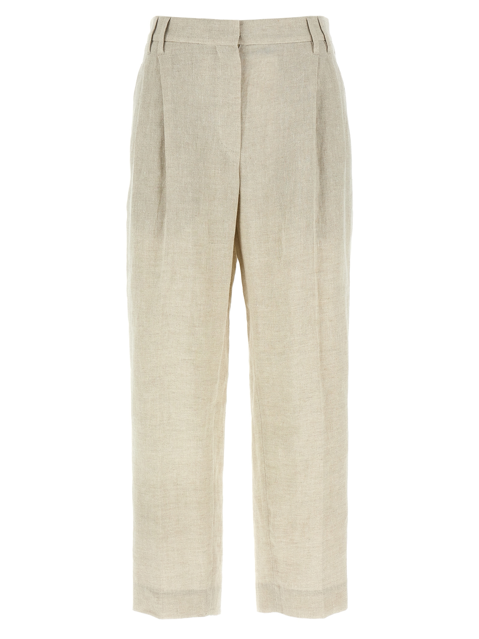 Lurex linen trousers