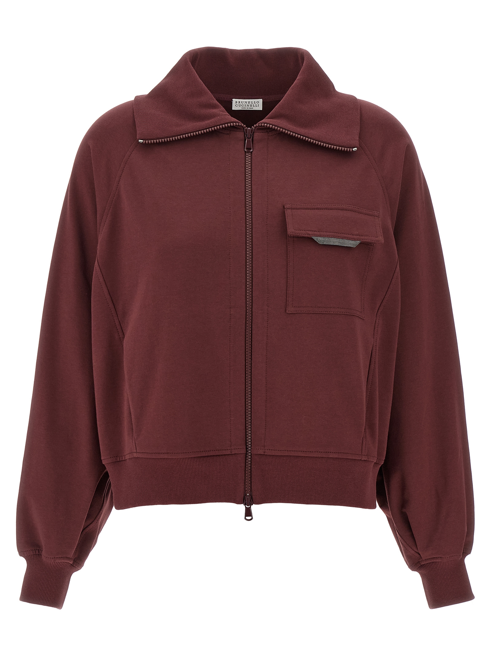 'Shiny Flap Detail' sweatshirt
