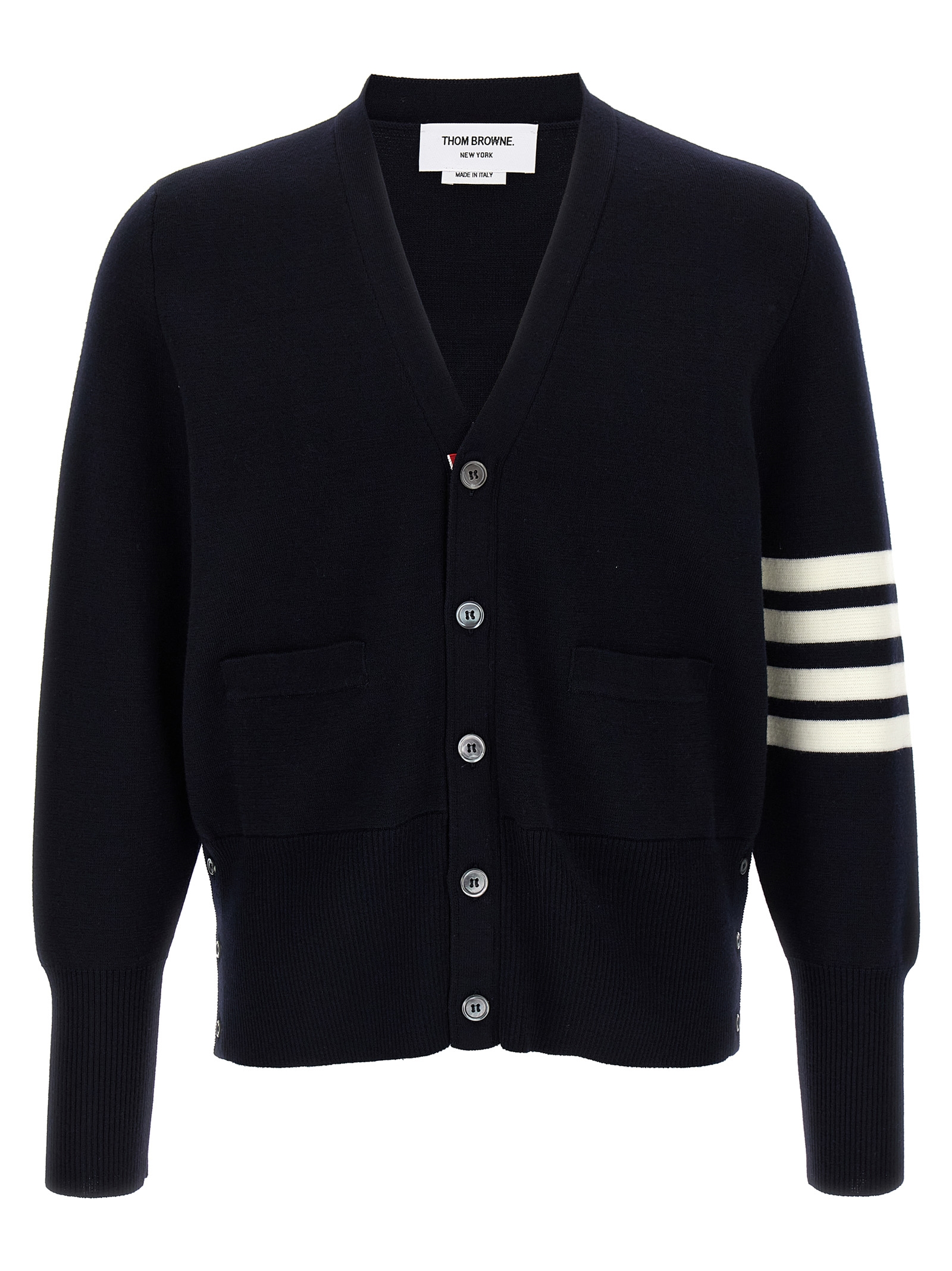 '4-Bar' Wool cardigan