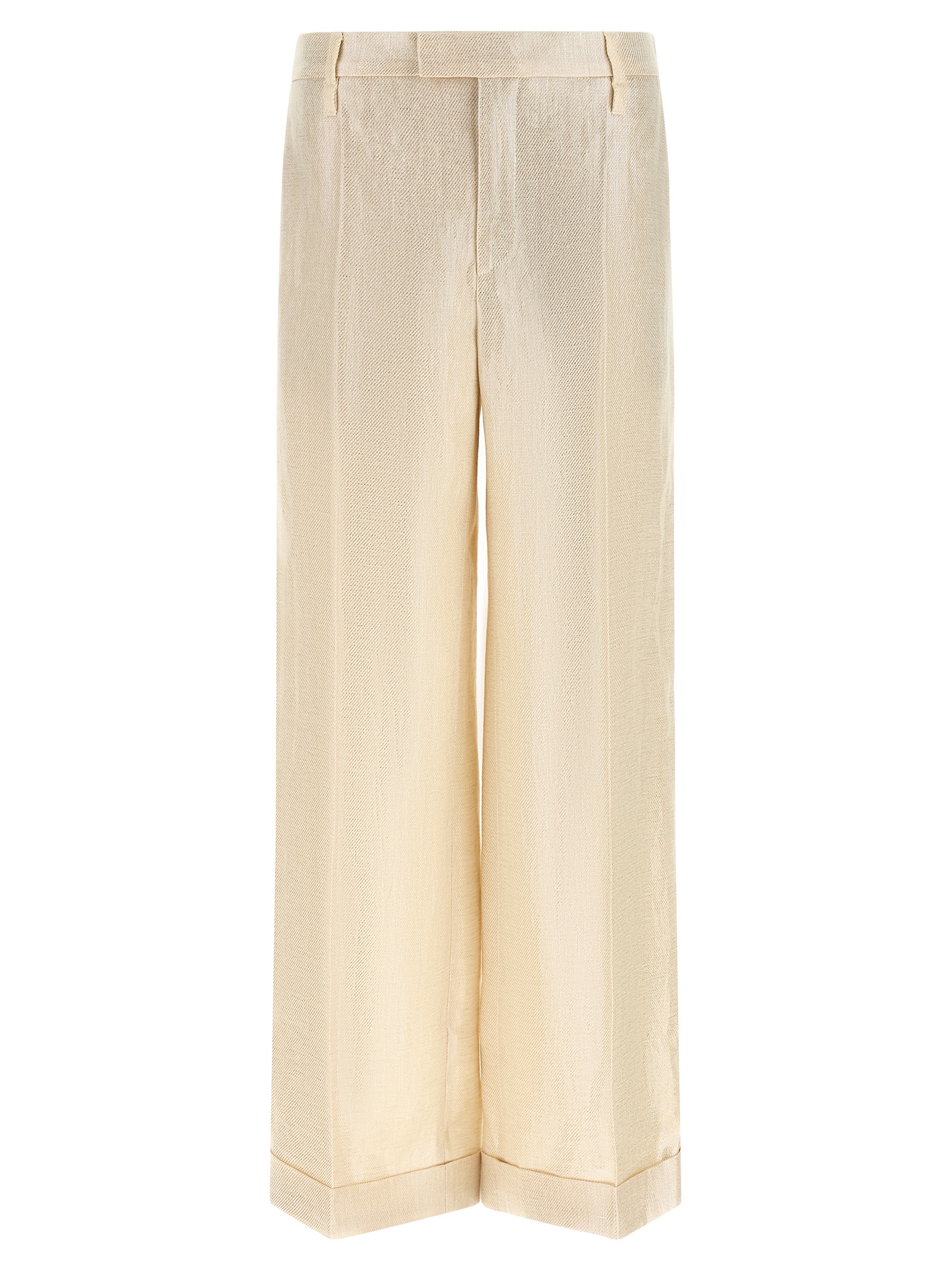 Lamé linen pants