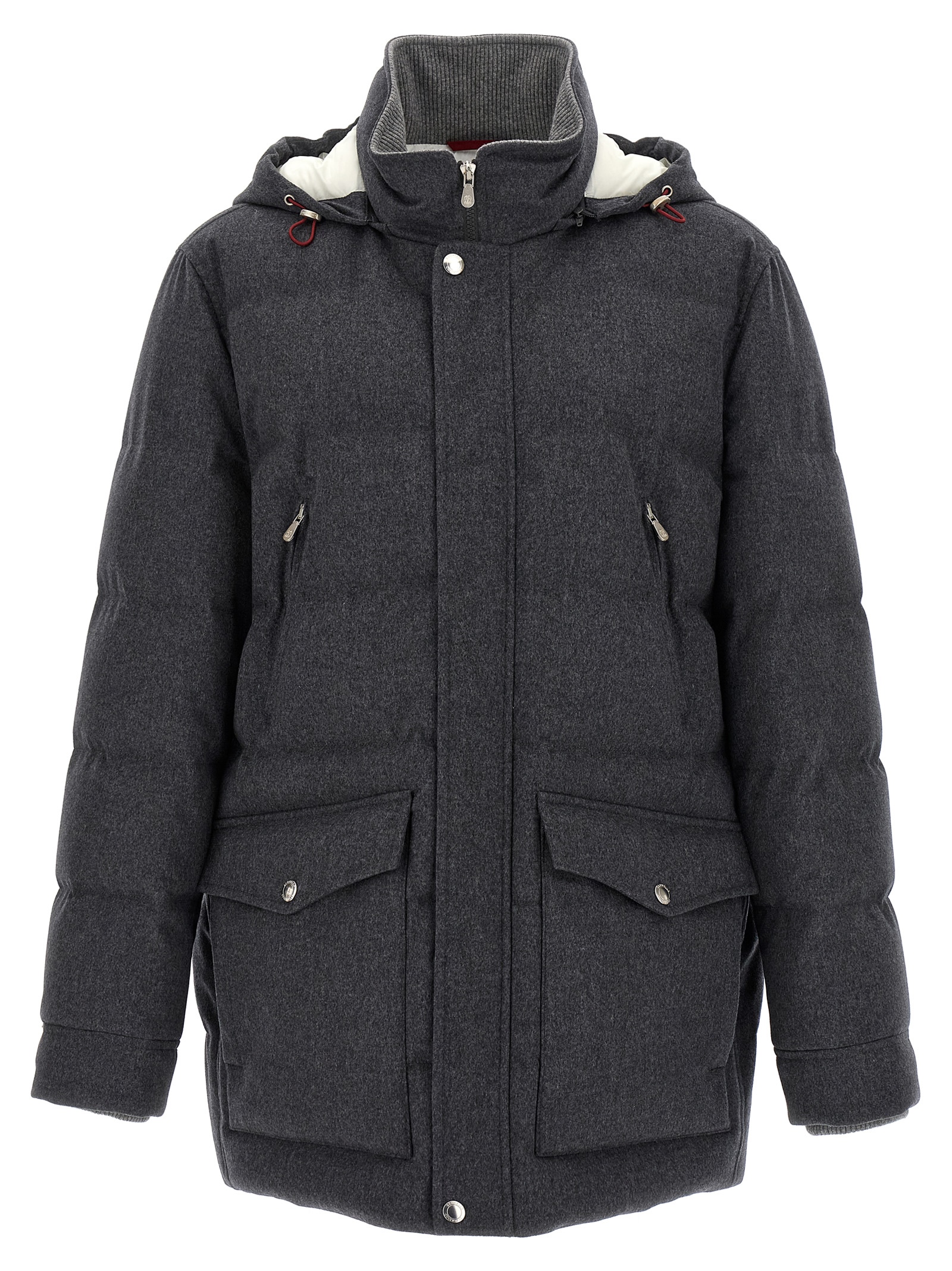 Flannel down jacket