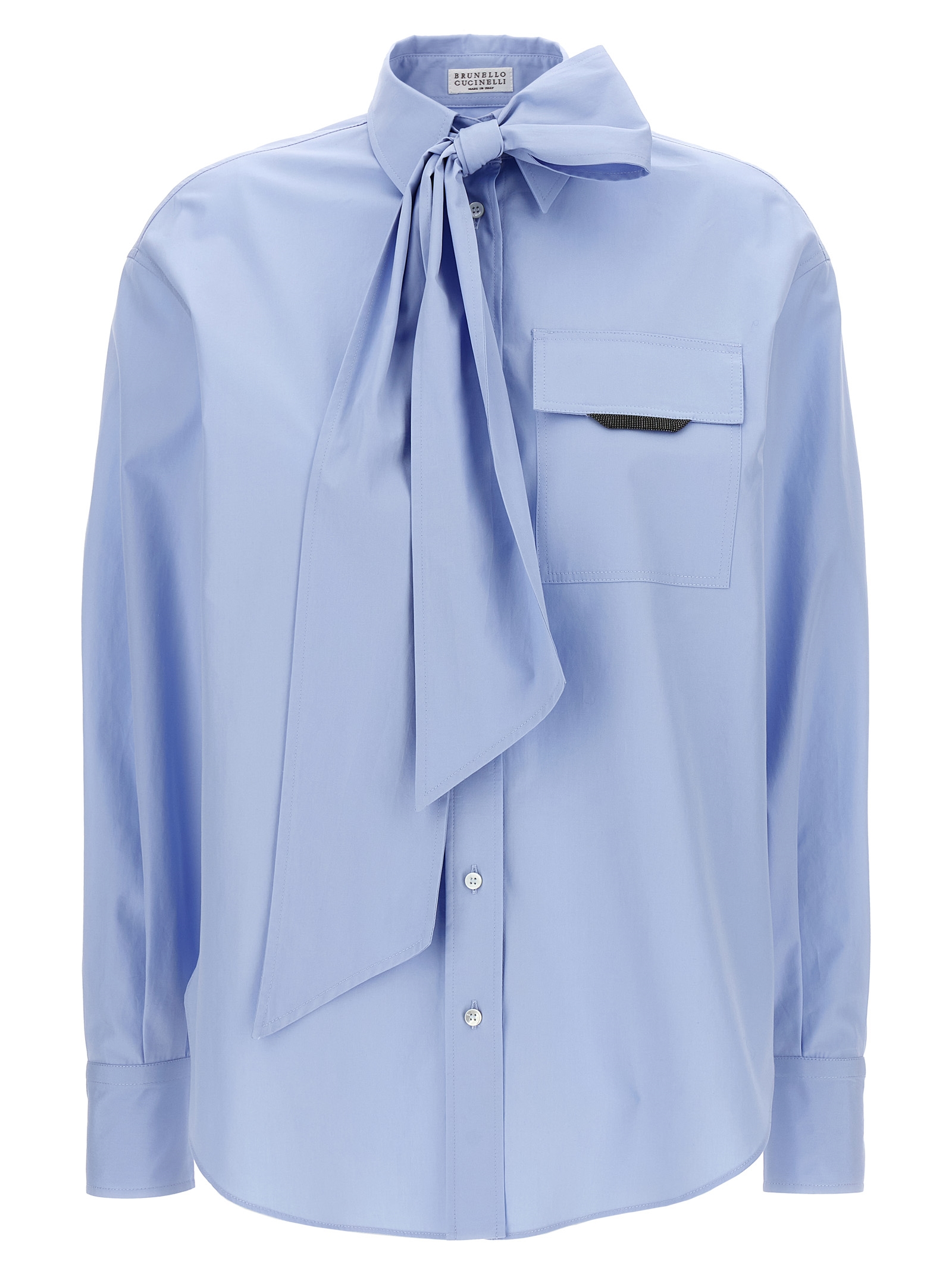 'Shiny Flap Detail' shirt
