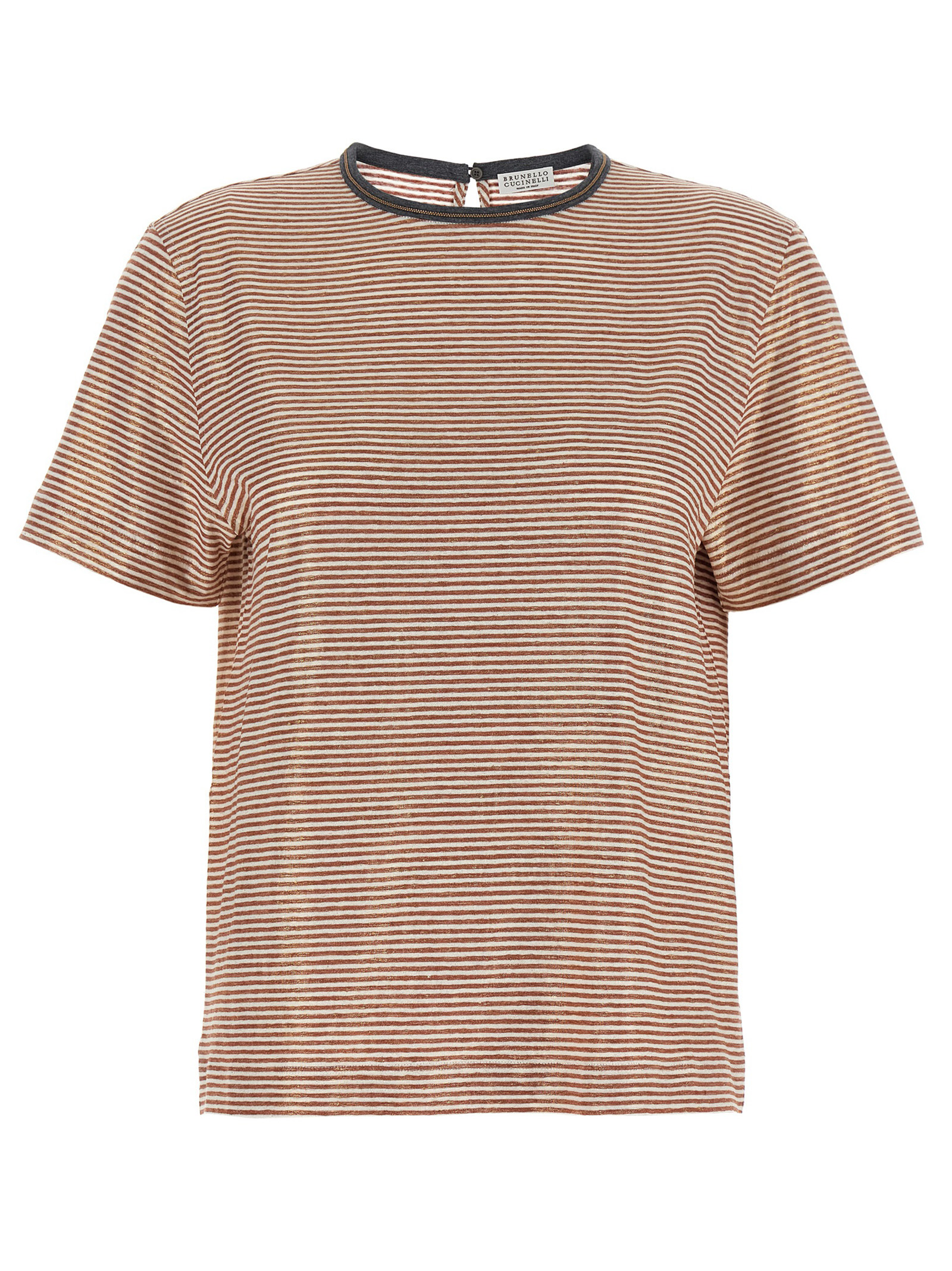 'Shiny Collar Detail' T-shirt