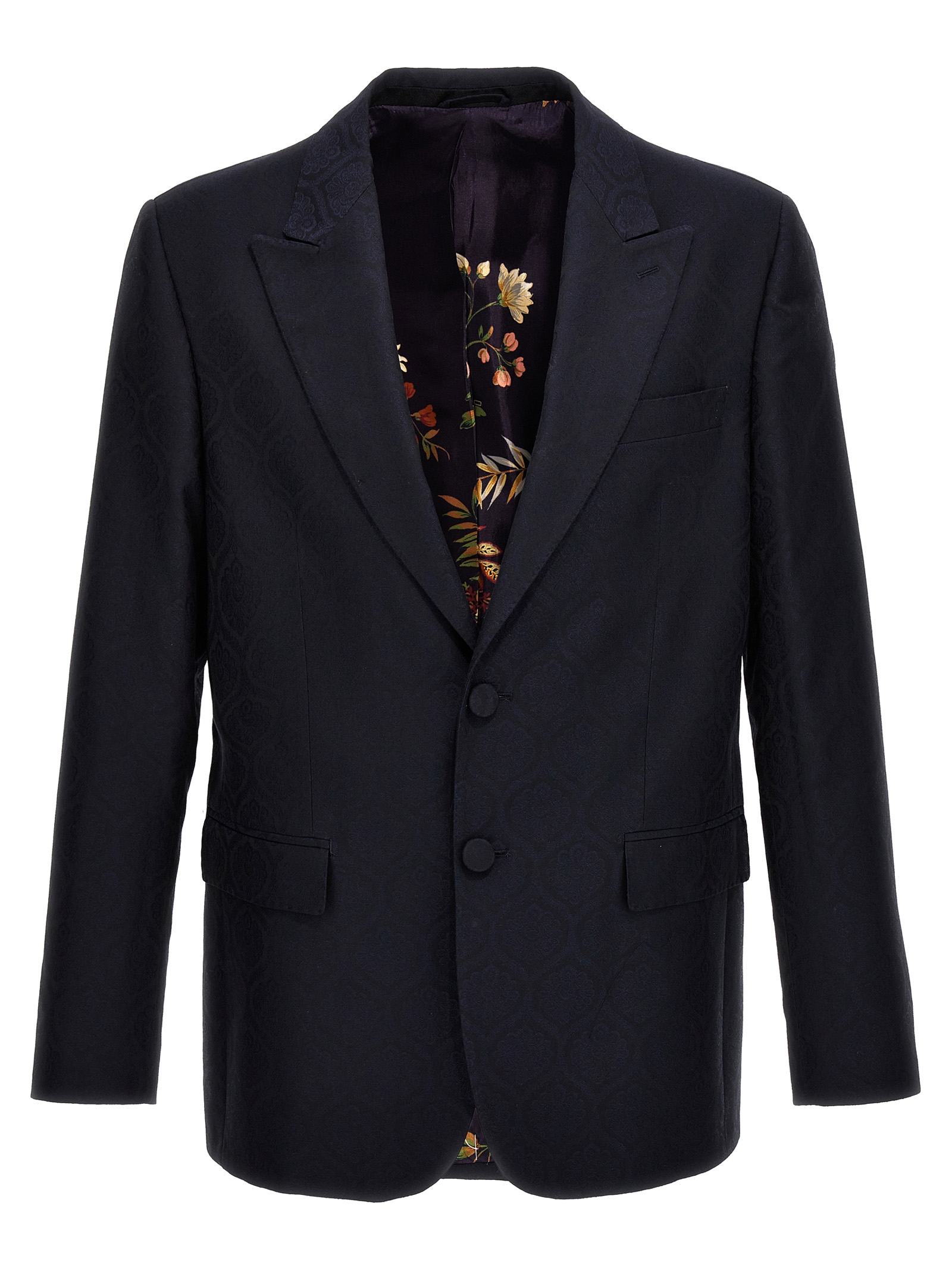 Single-breasted jacquard blazer