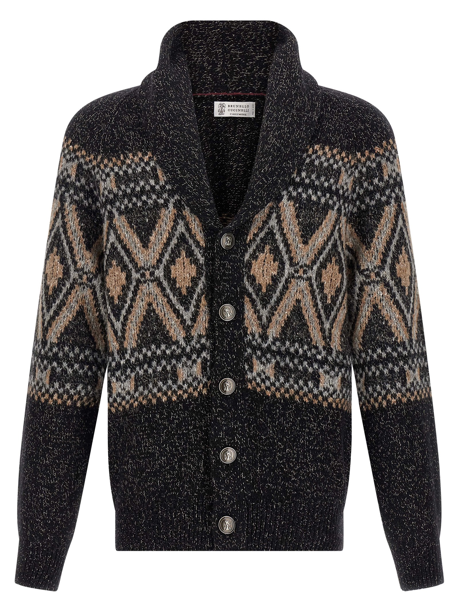 Geometric Jacquard Cardigan