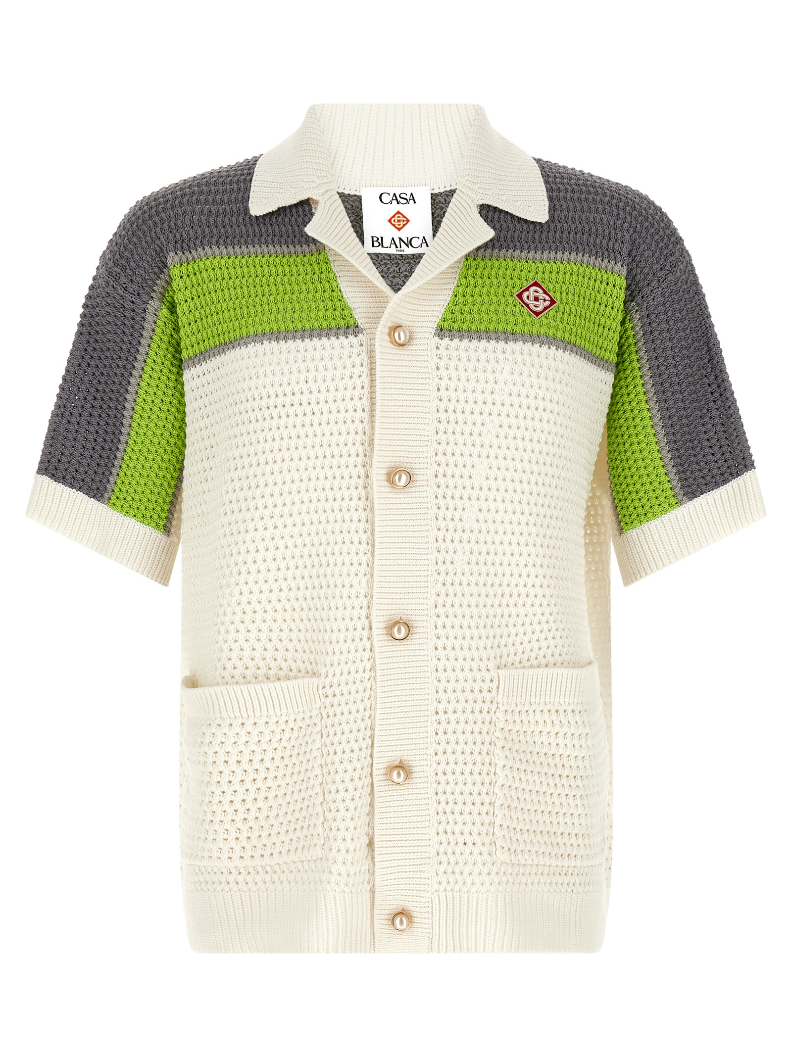 'Stripe Crochet' shirt