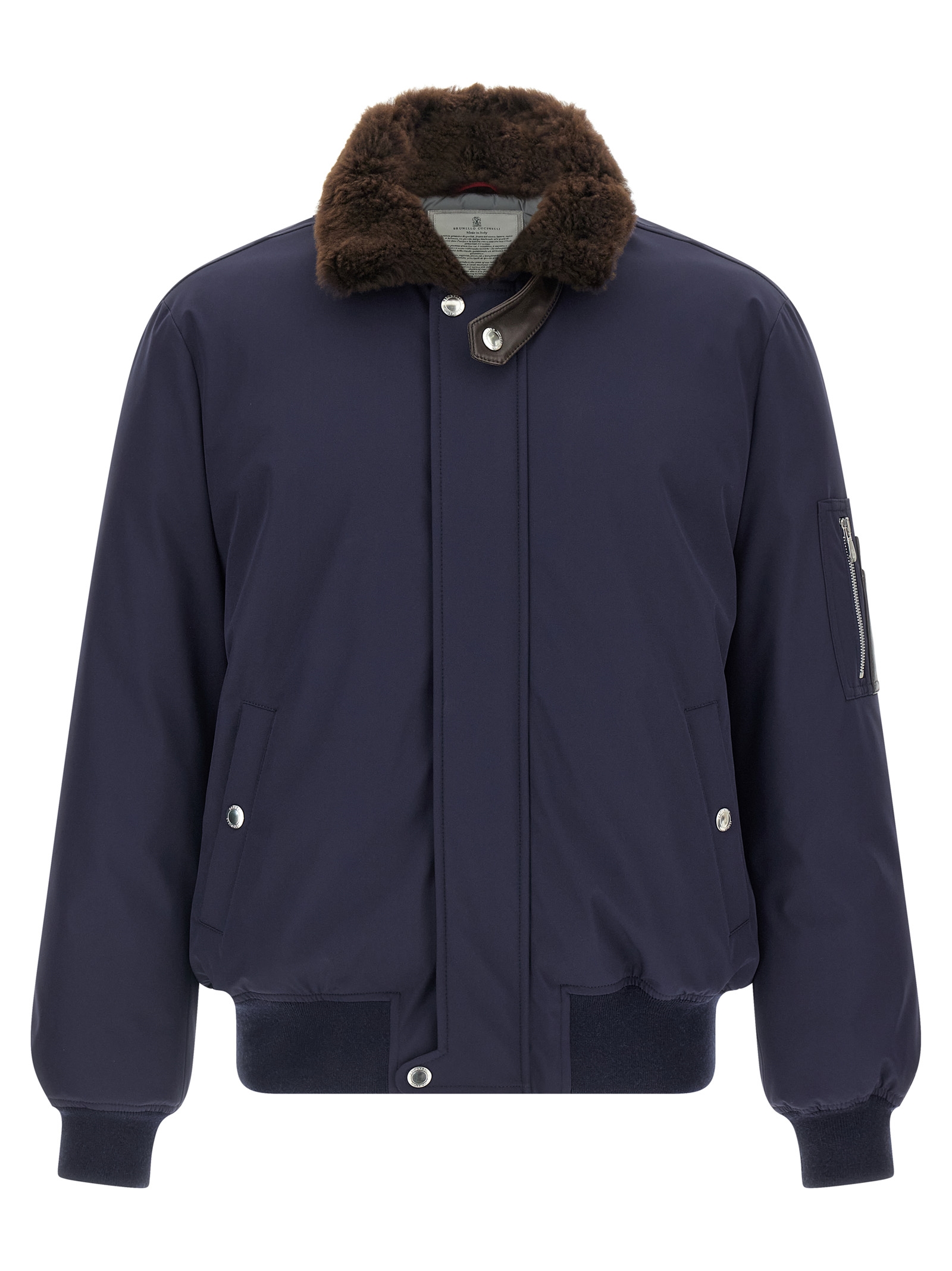 Water repellent nylon bomber jacket