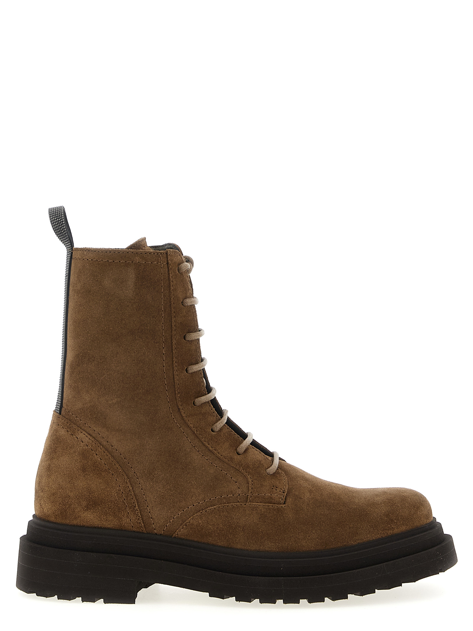 Suede combat boots Monile