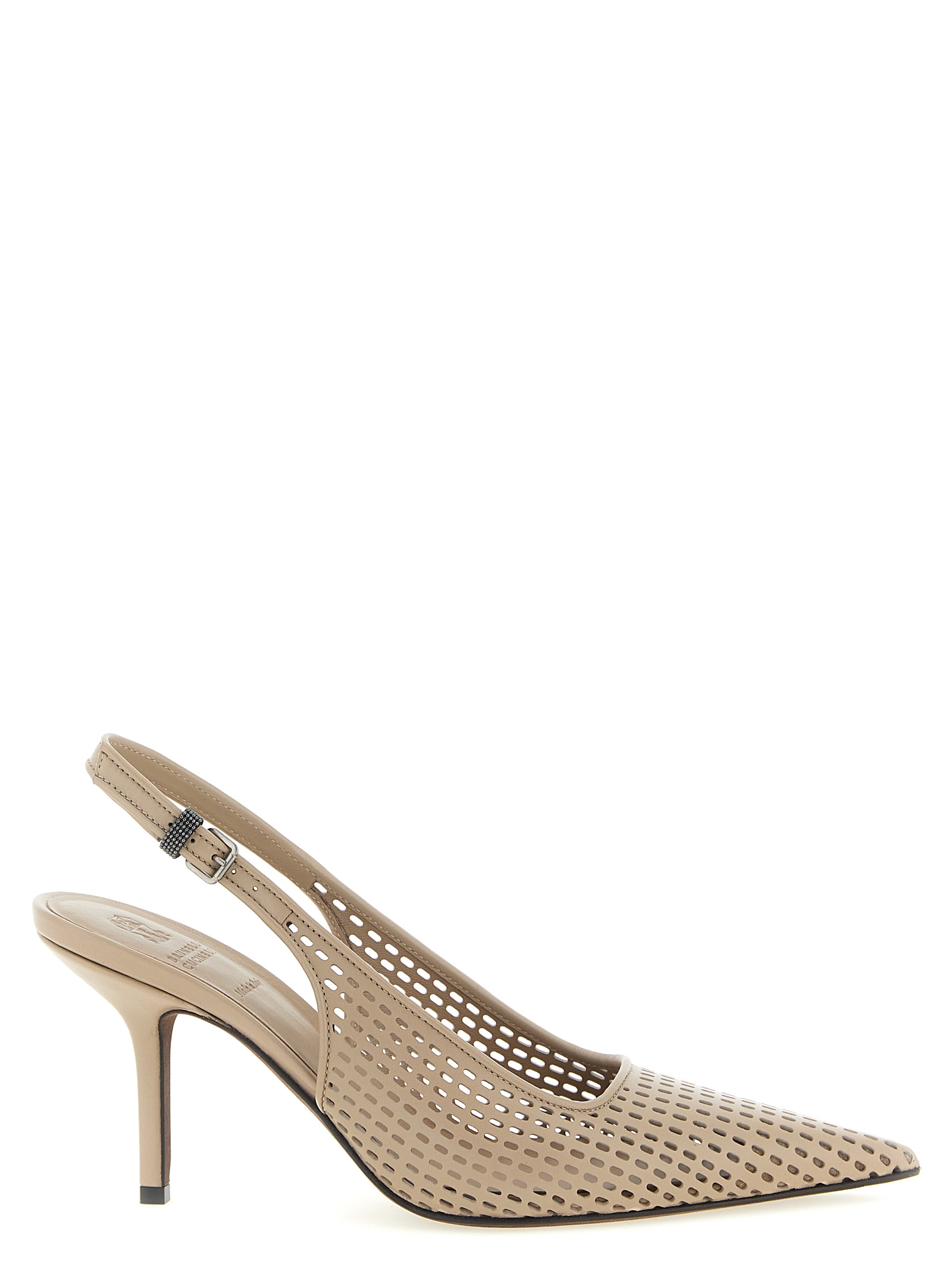 Net calf slingback