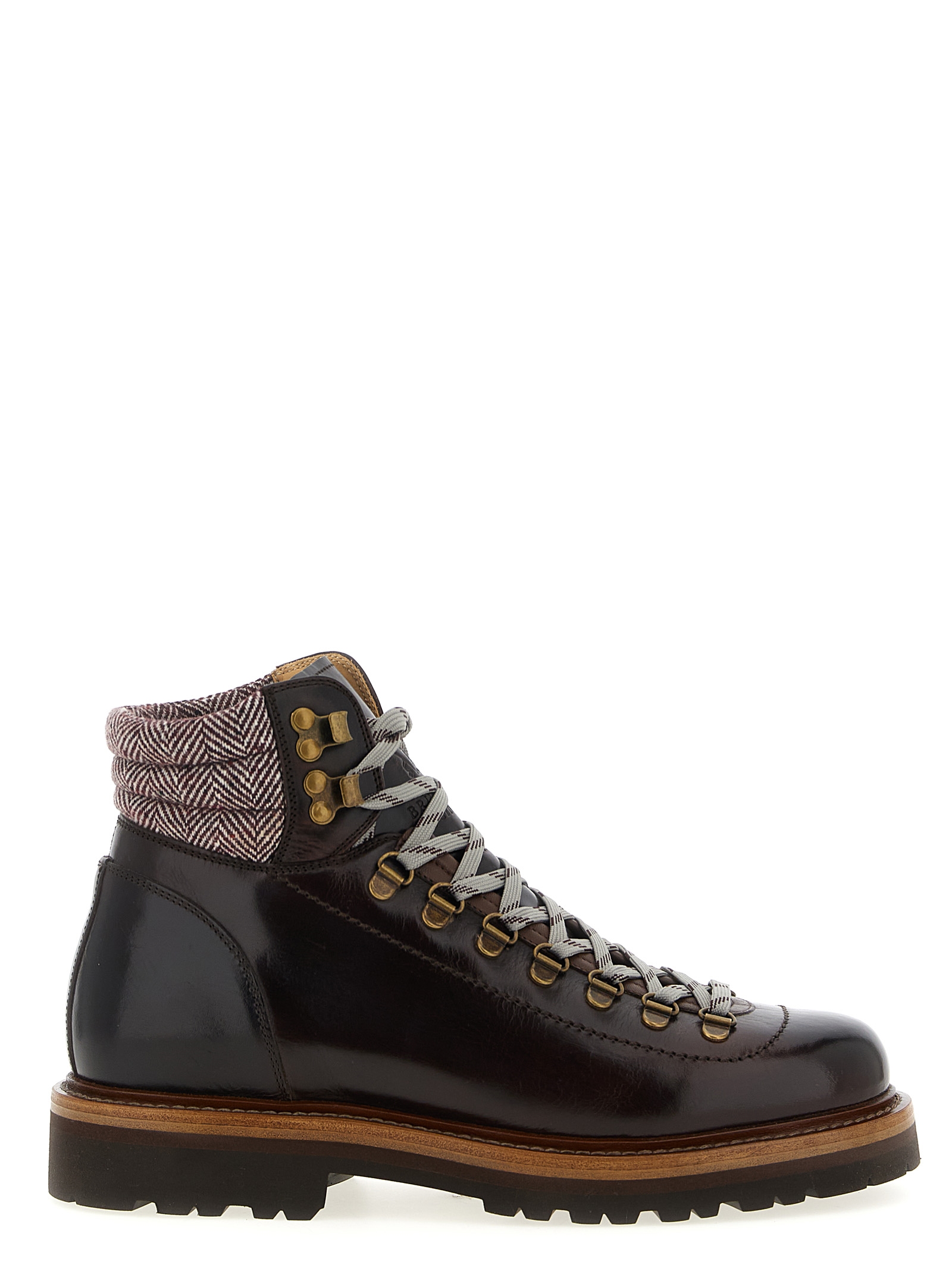 Herringbone insert ankle boots