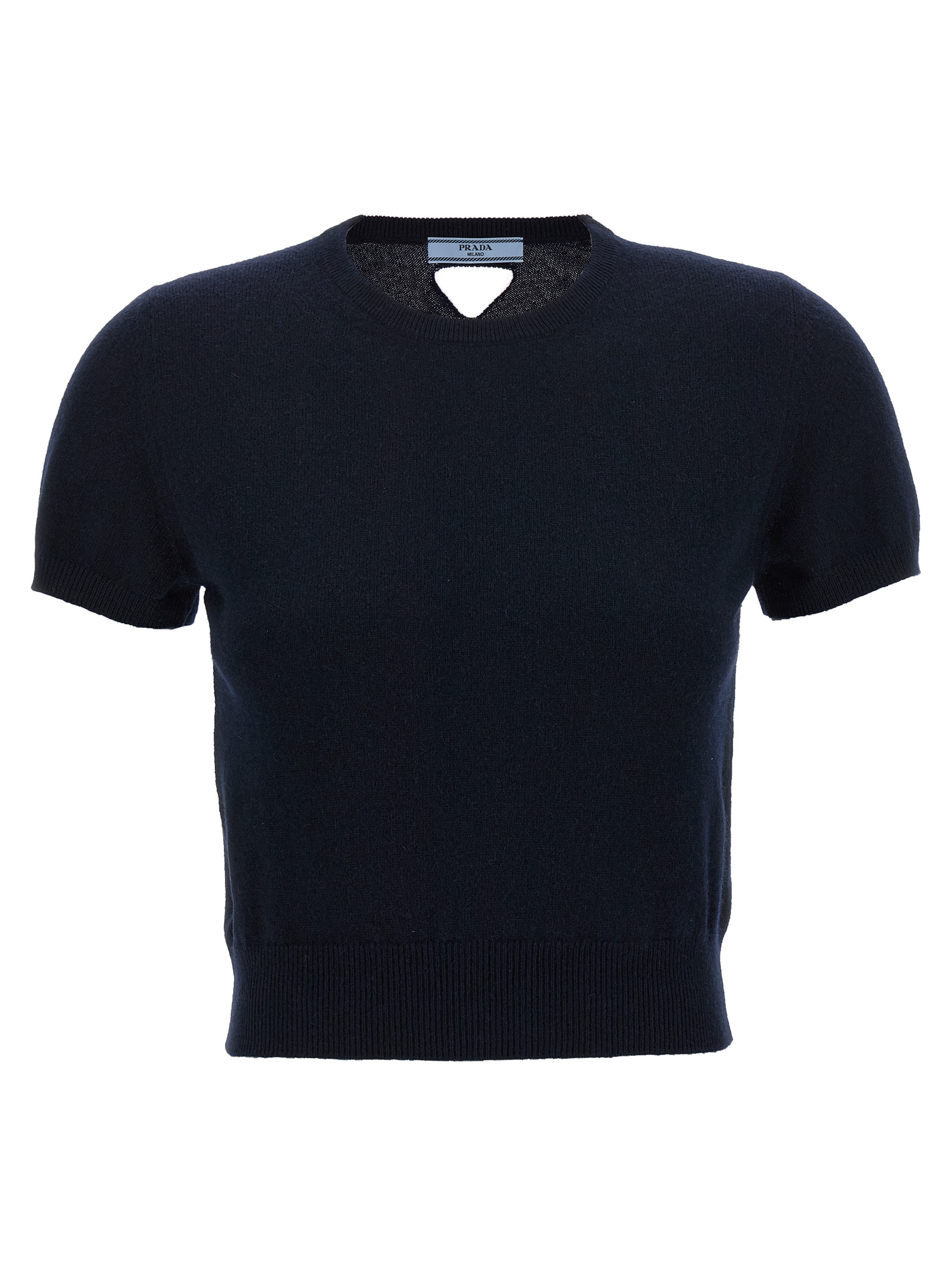 Cut-out logo sweater