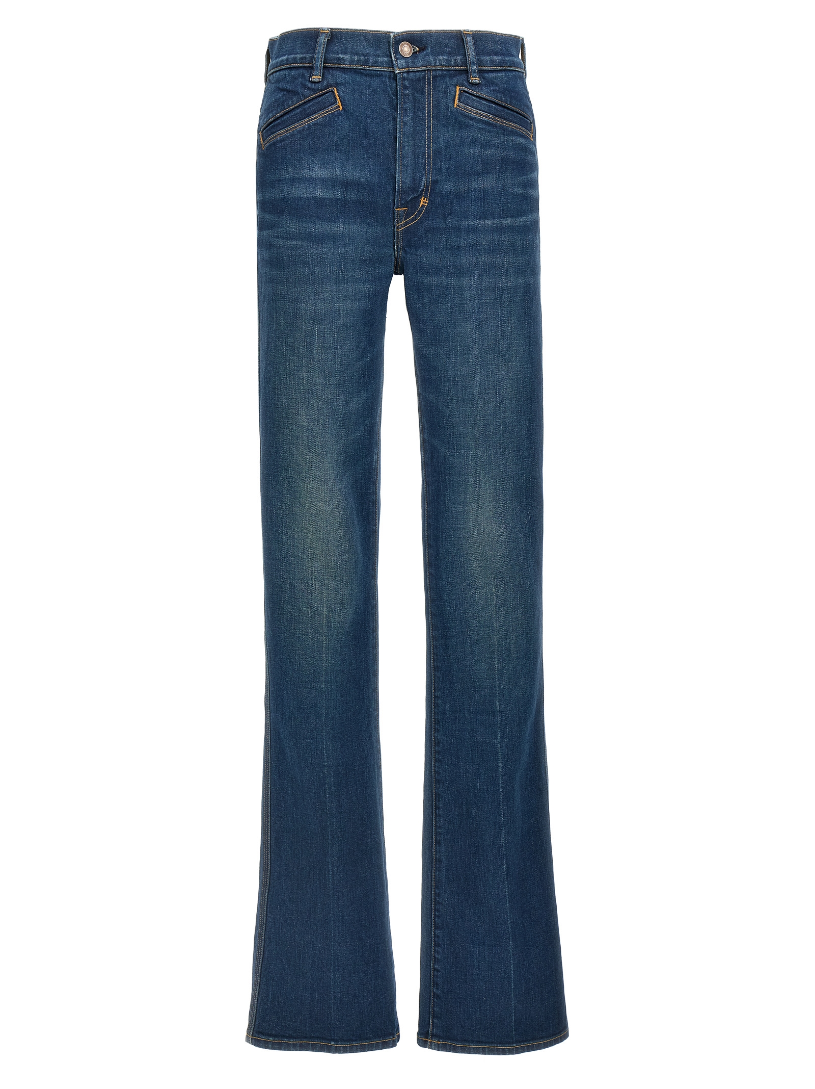'Stone Washed Denim Flare' jeans