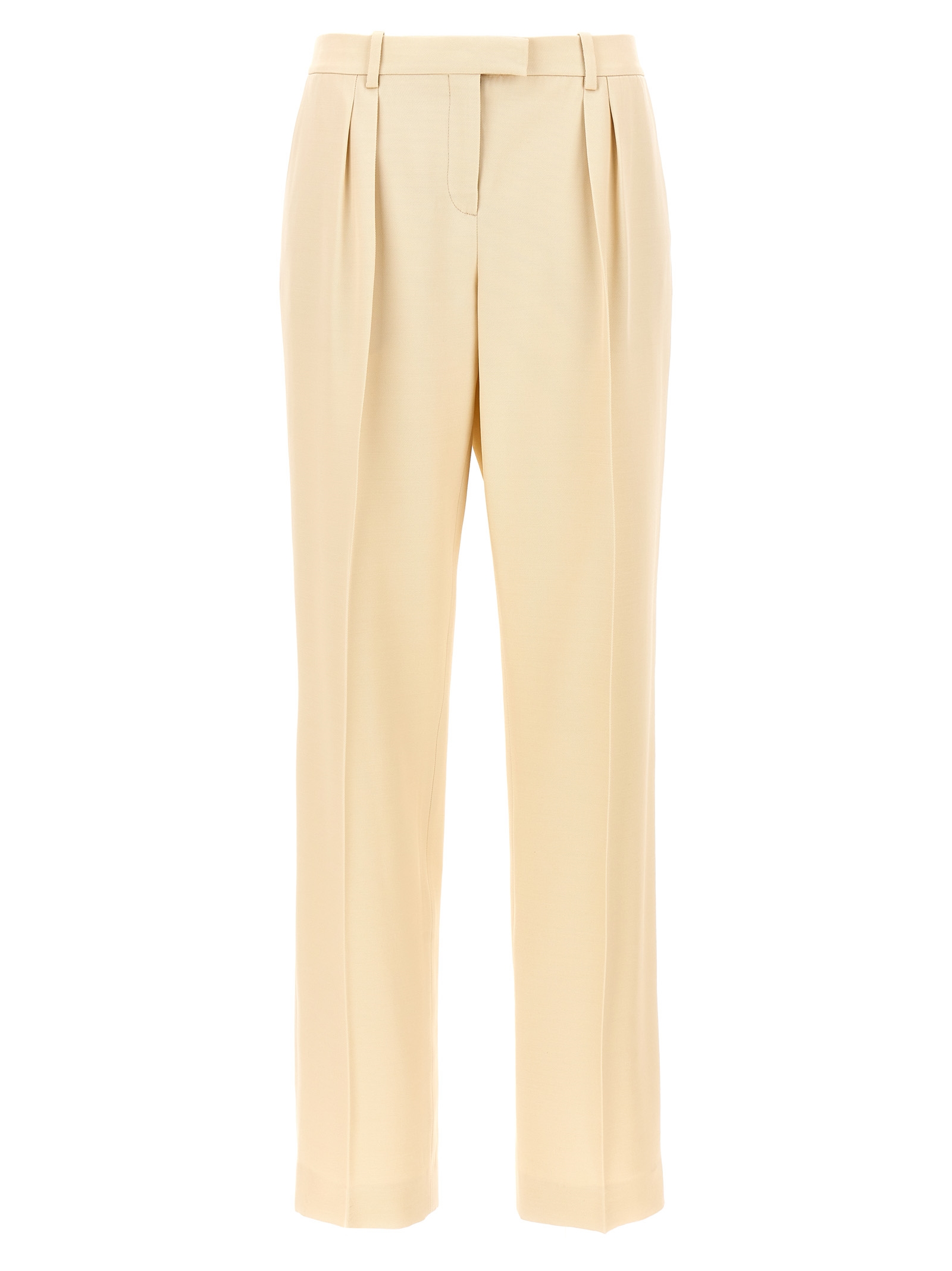 Pants with front pleats