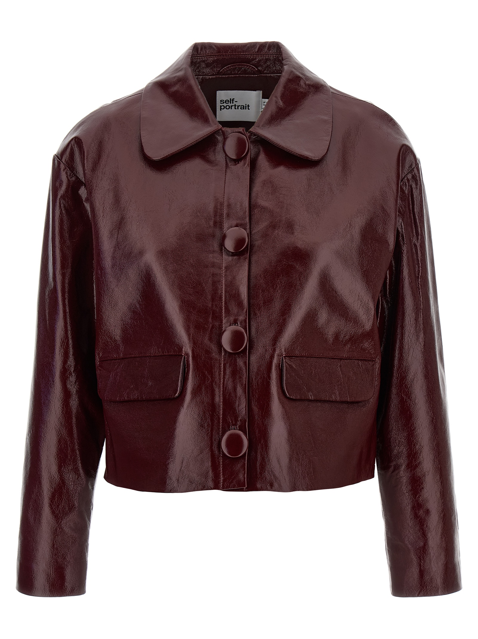 Craqué leather jacket