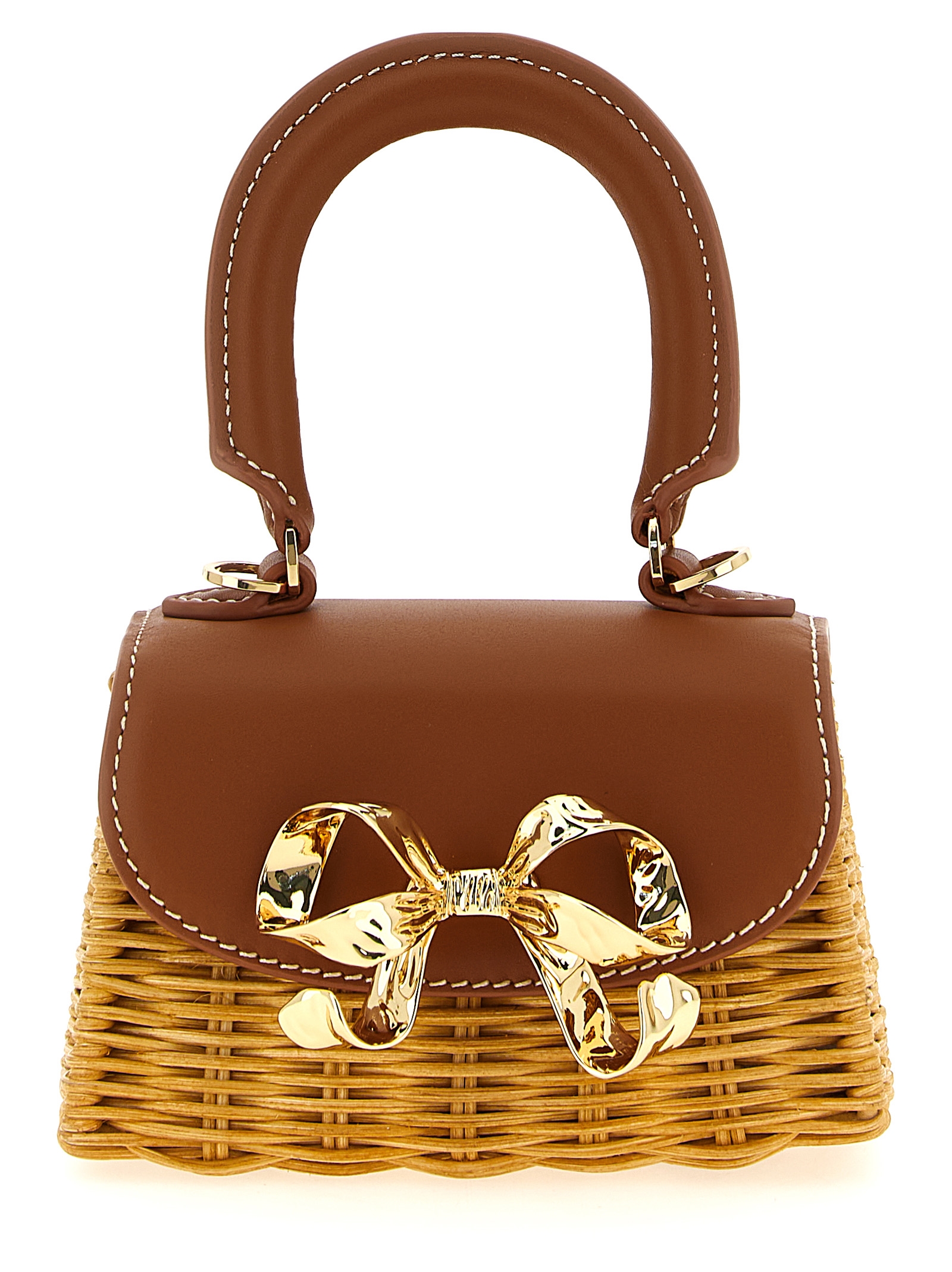 'Rattan micro bow' handbag