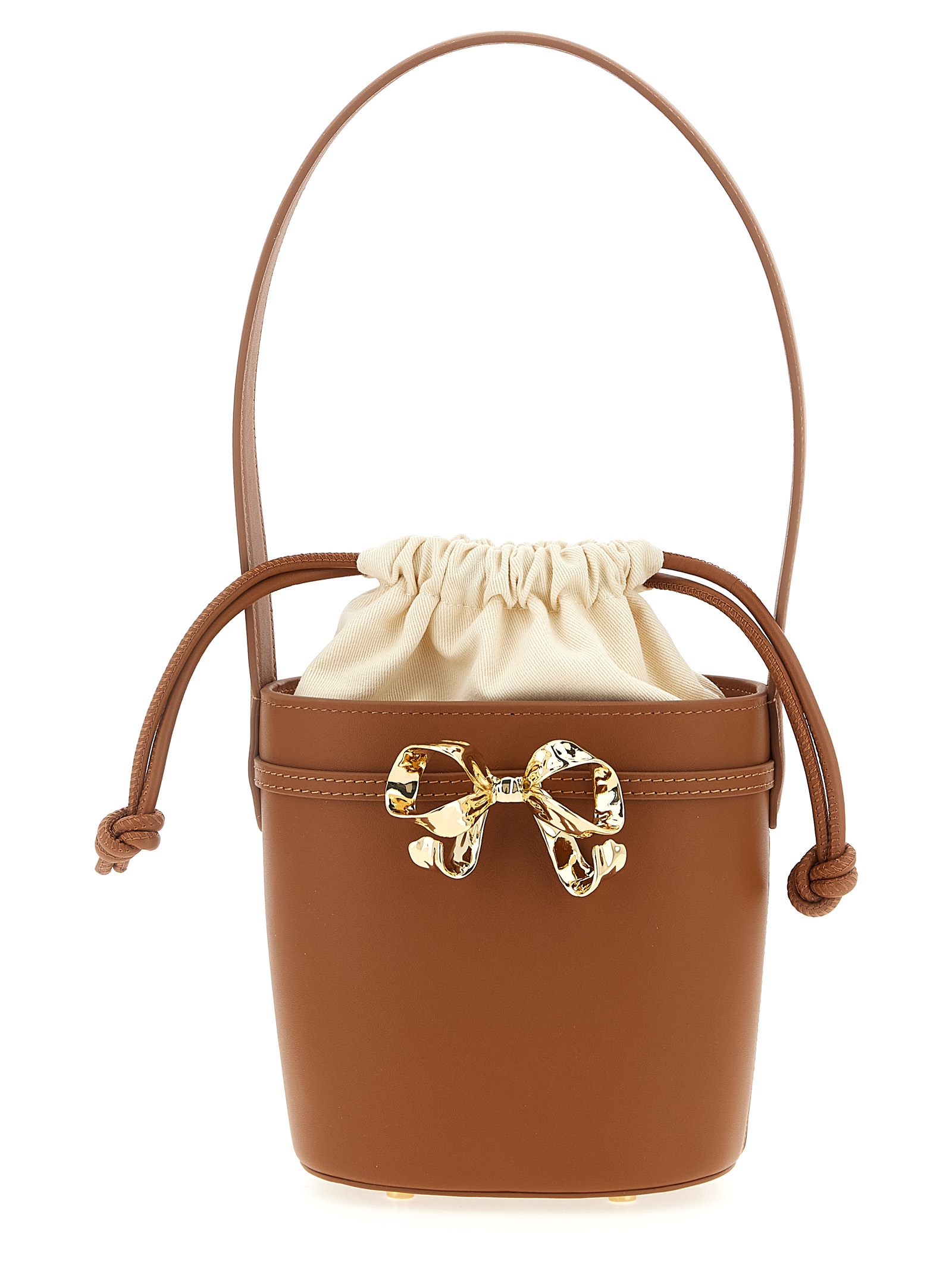 'Brown leather shoulder bow bag' shoulder bag