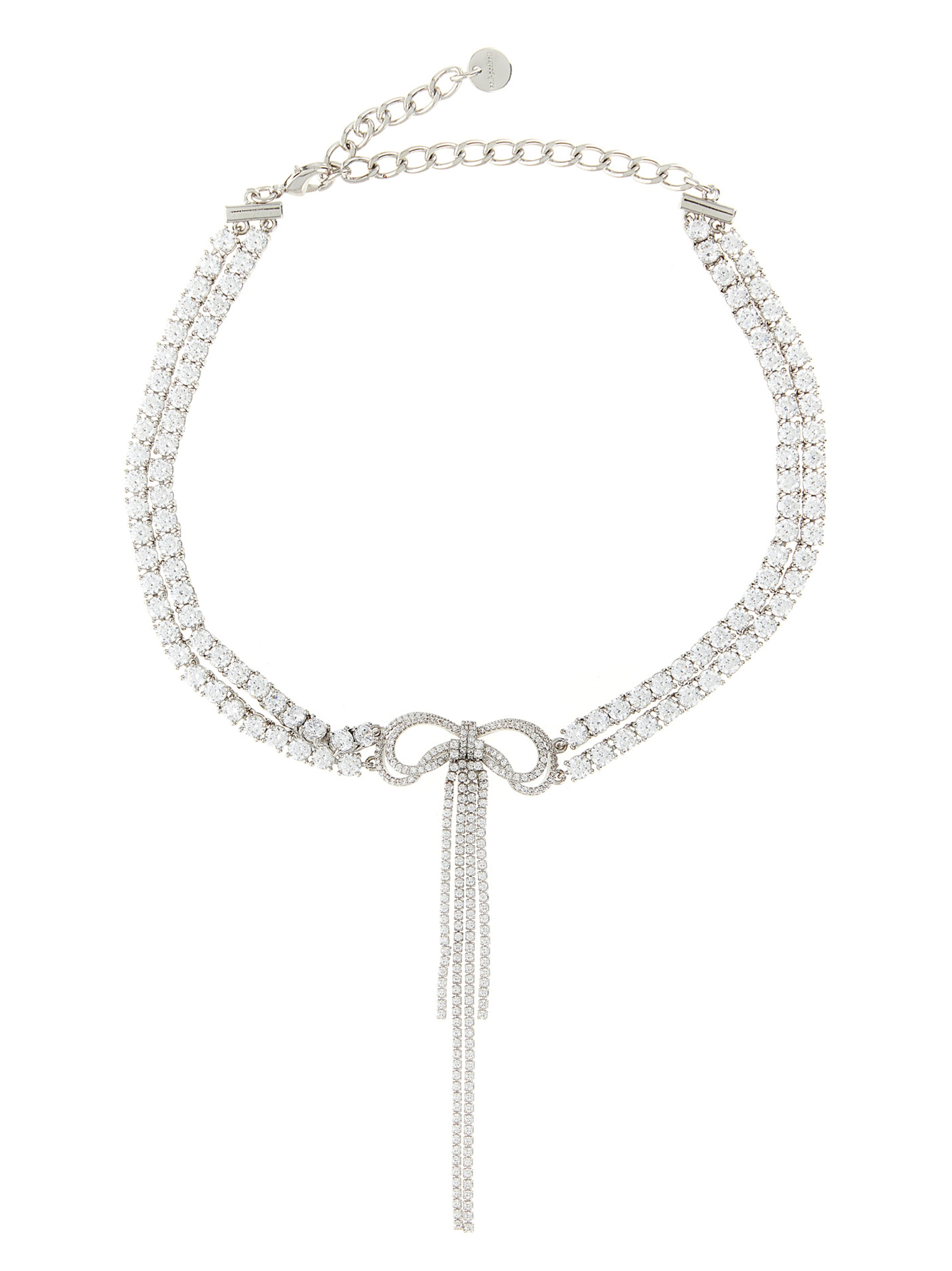 'Double Crystal Bow' necklace