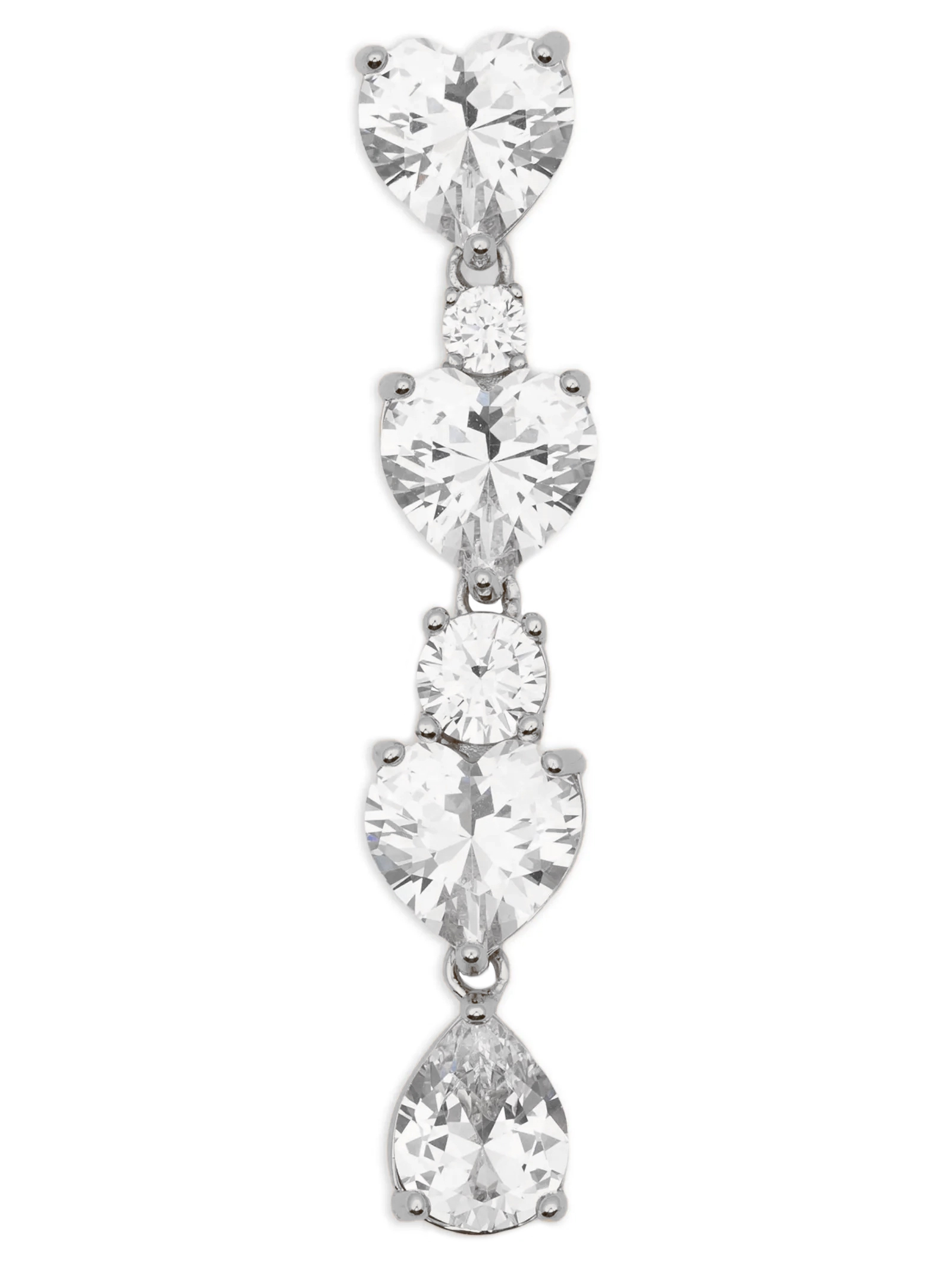 'Crystal Heart Tiered' earrings