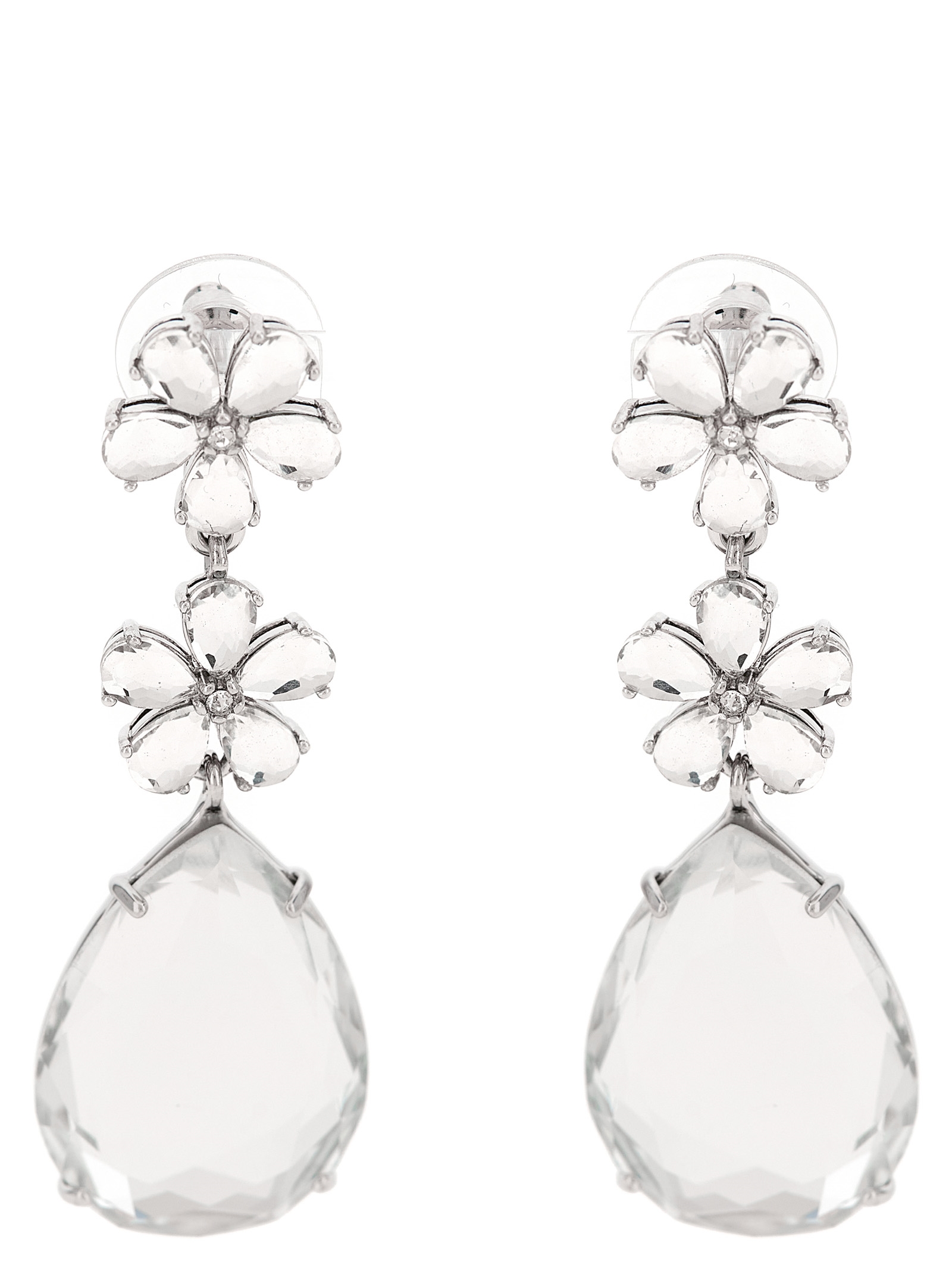 'Crystal Flower Tiered' earrings