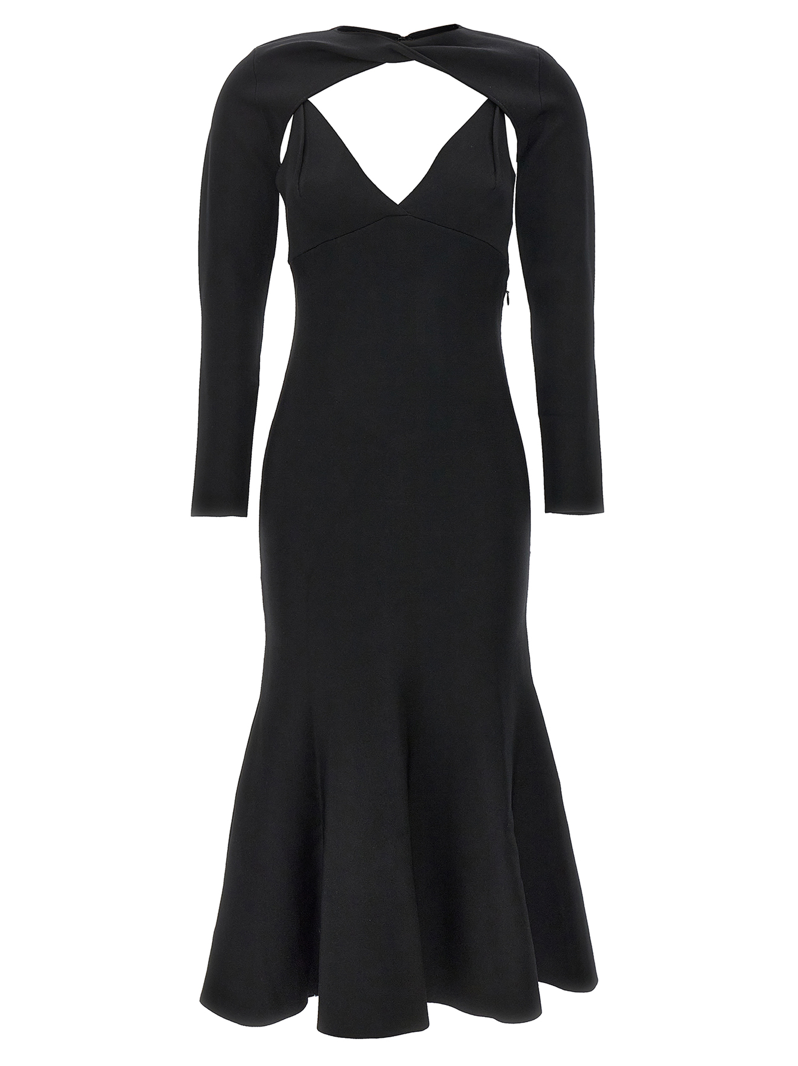 Stretch knit midi dress