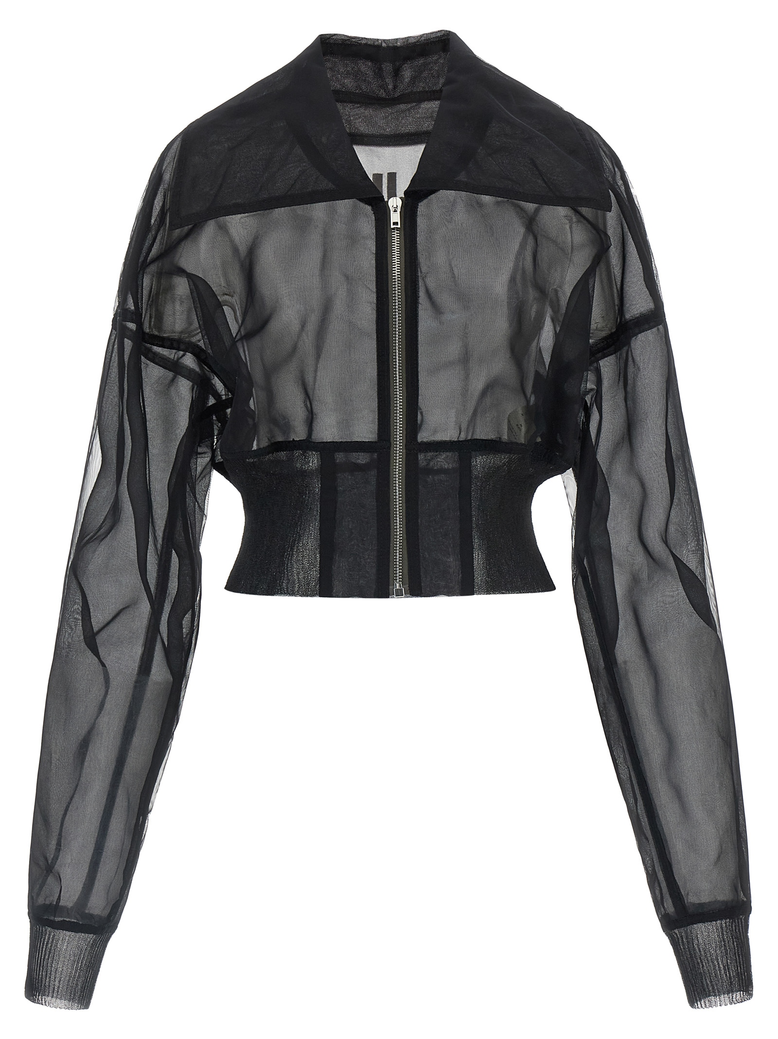 'Dracucollar cropped' bomber jacket