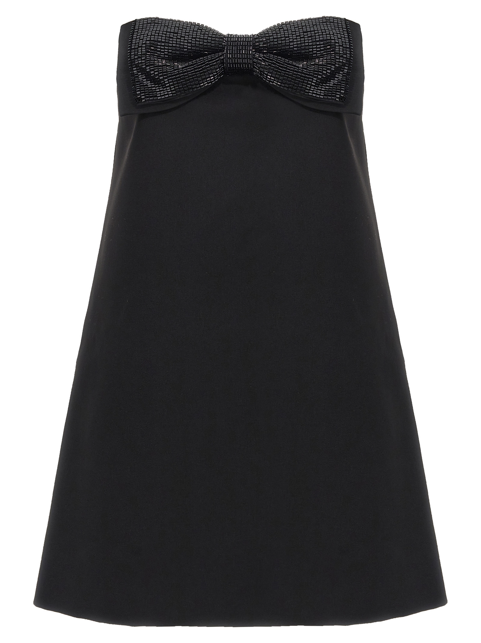 'Black Crepe Bandeau Mini' dress