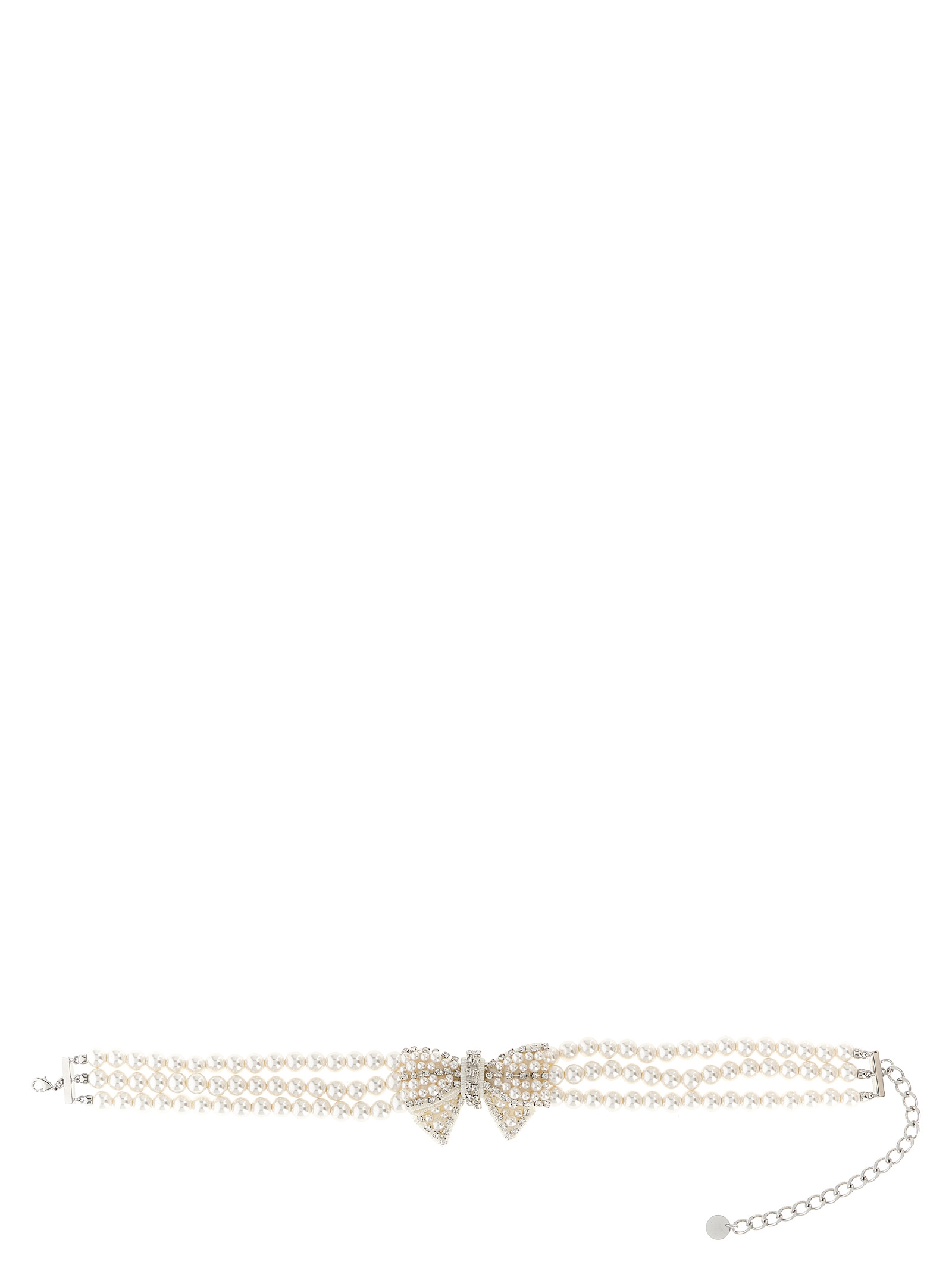 'Pearl Satin Bow' necklace