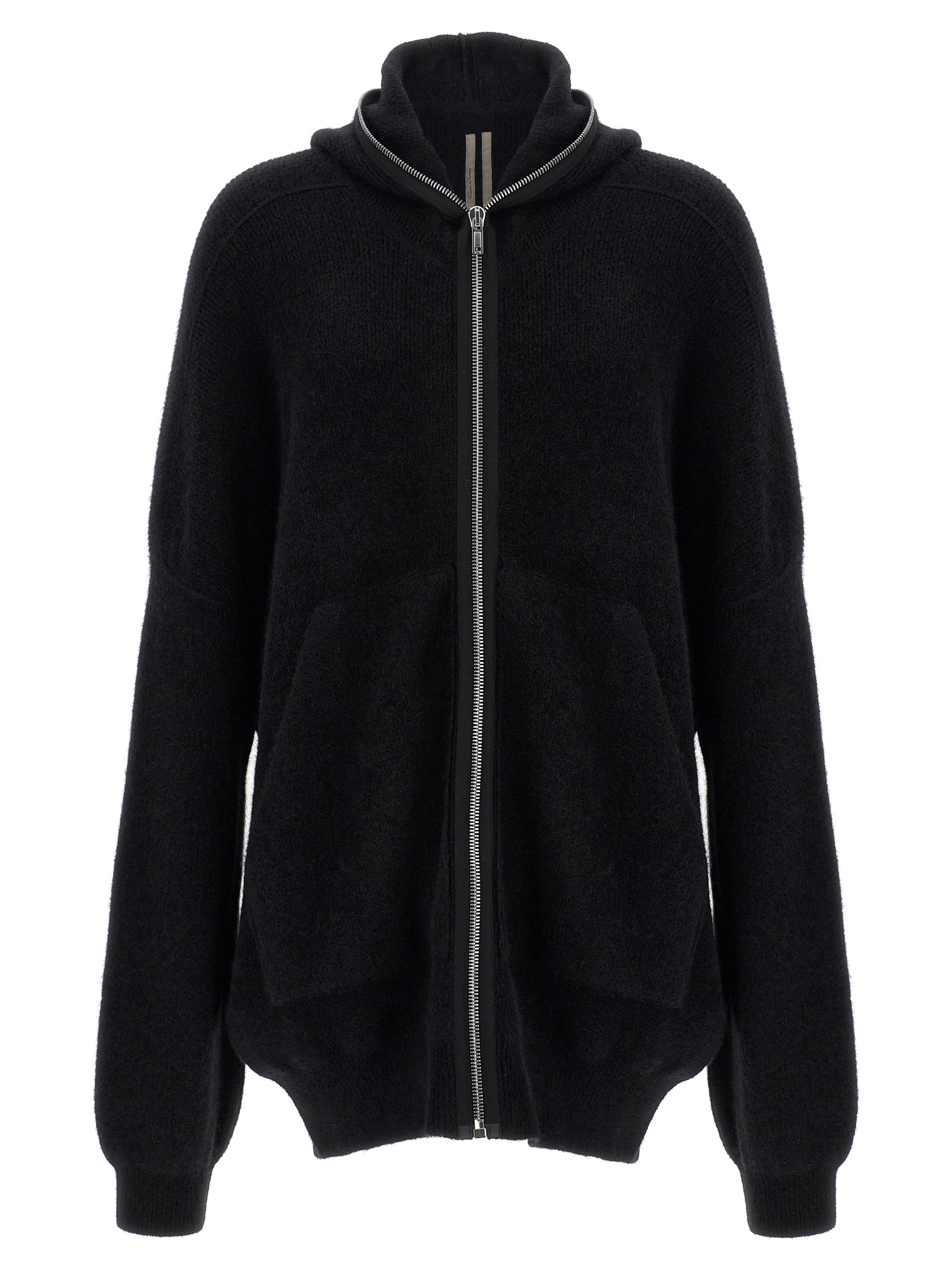 Hooded wool cardigan