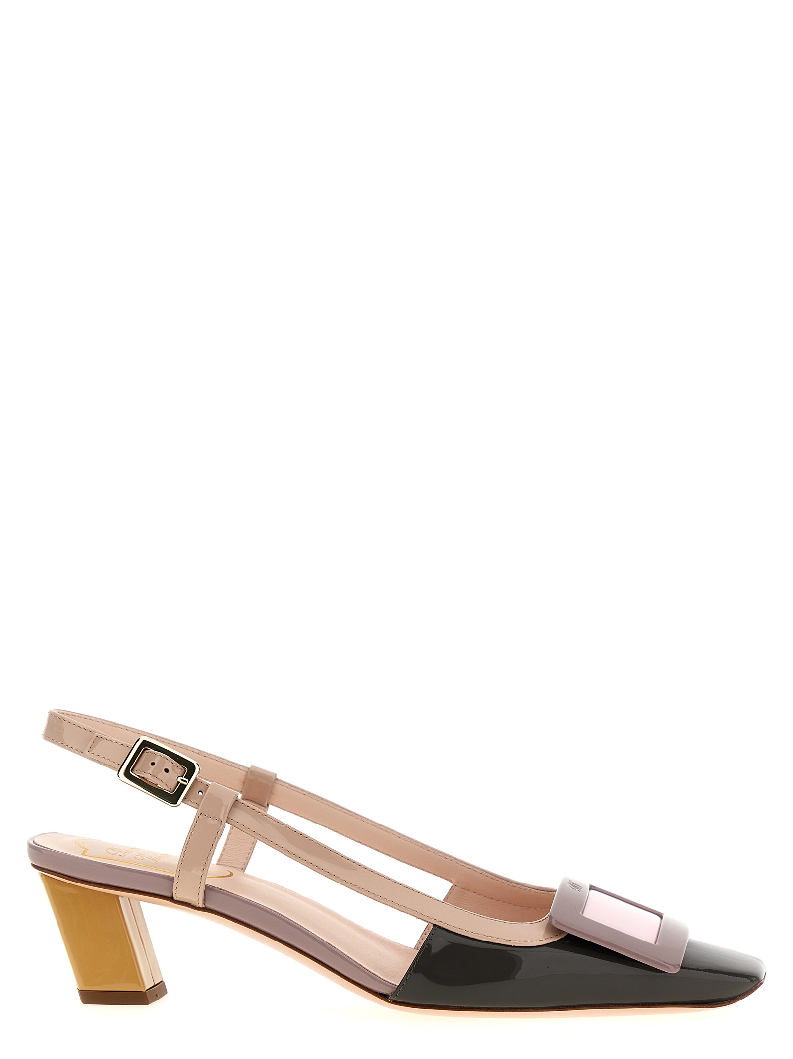 'Lacquered' slingback