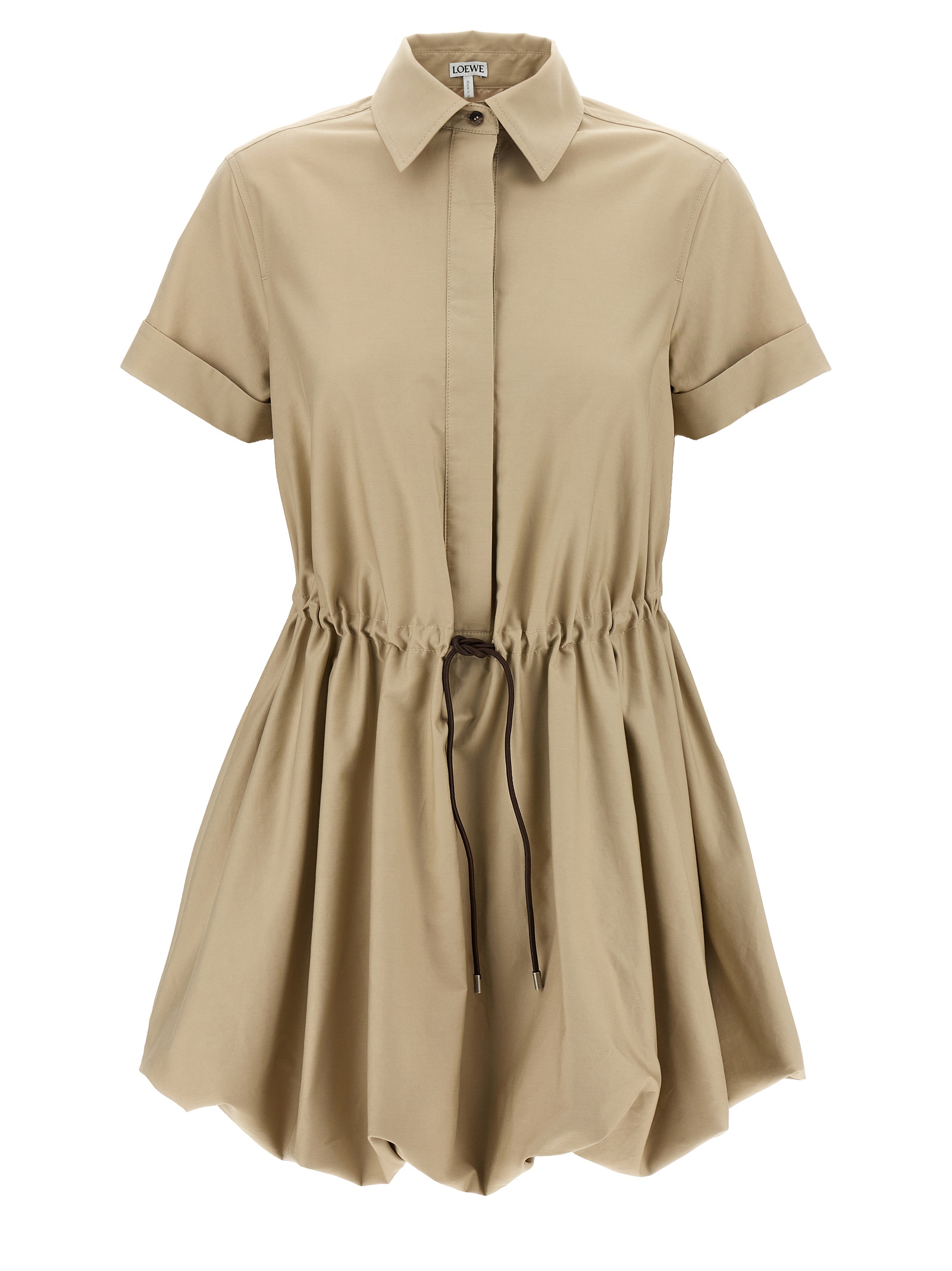 Leather drawstring dress