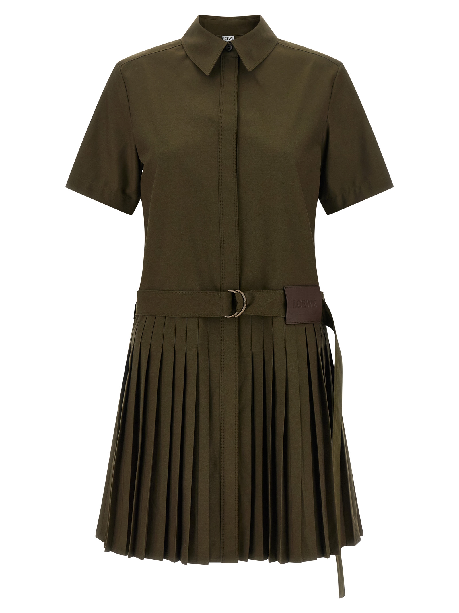 Pleated chemisier dress