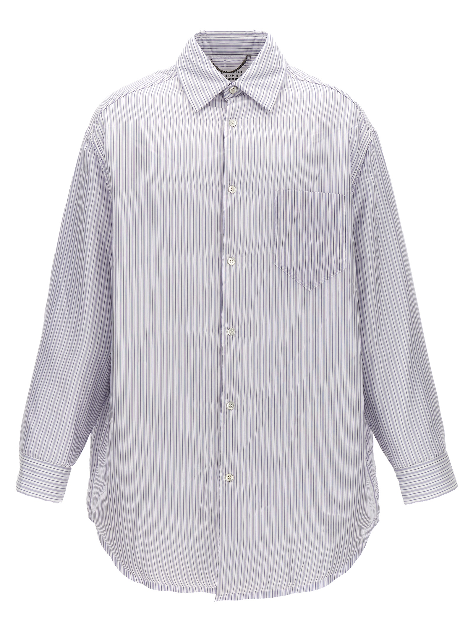 Striped shirt jacket