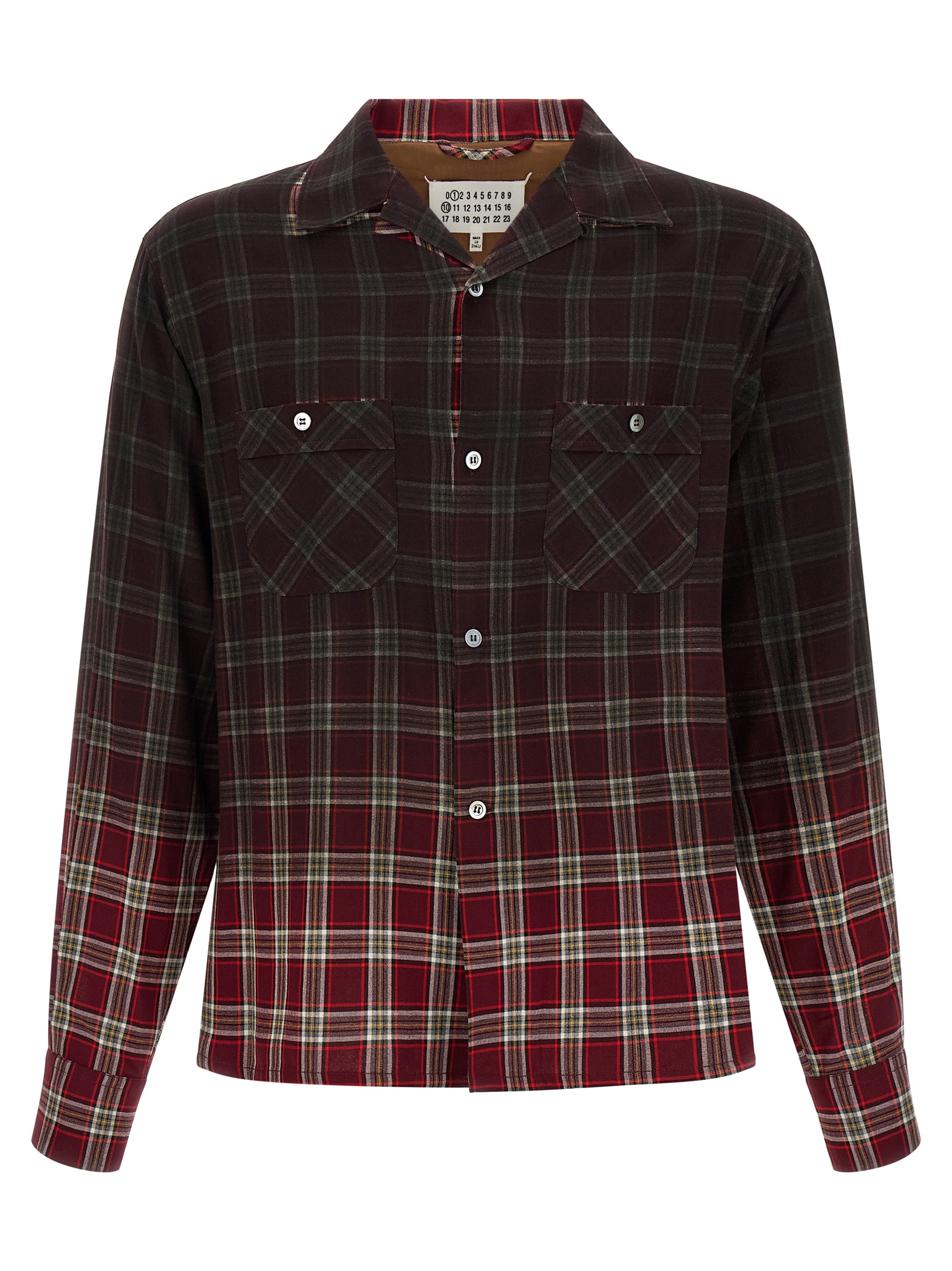 Check shirt with gradient effect